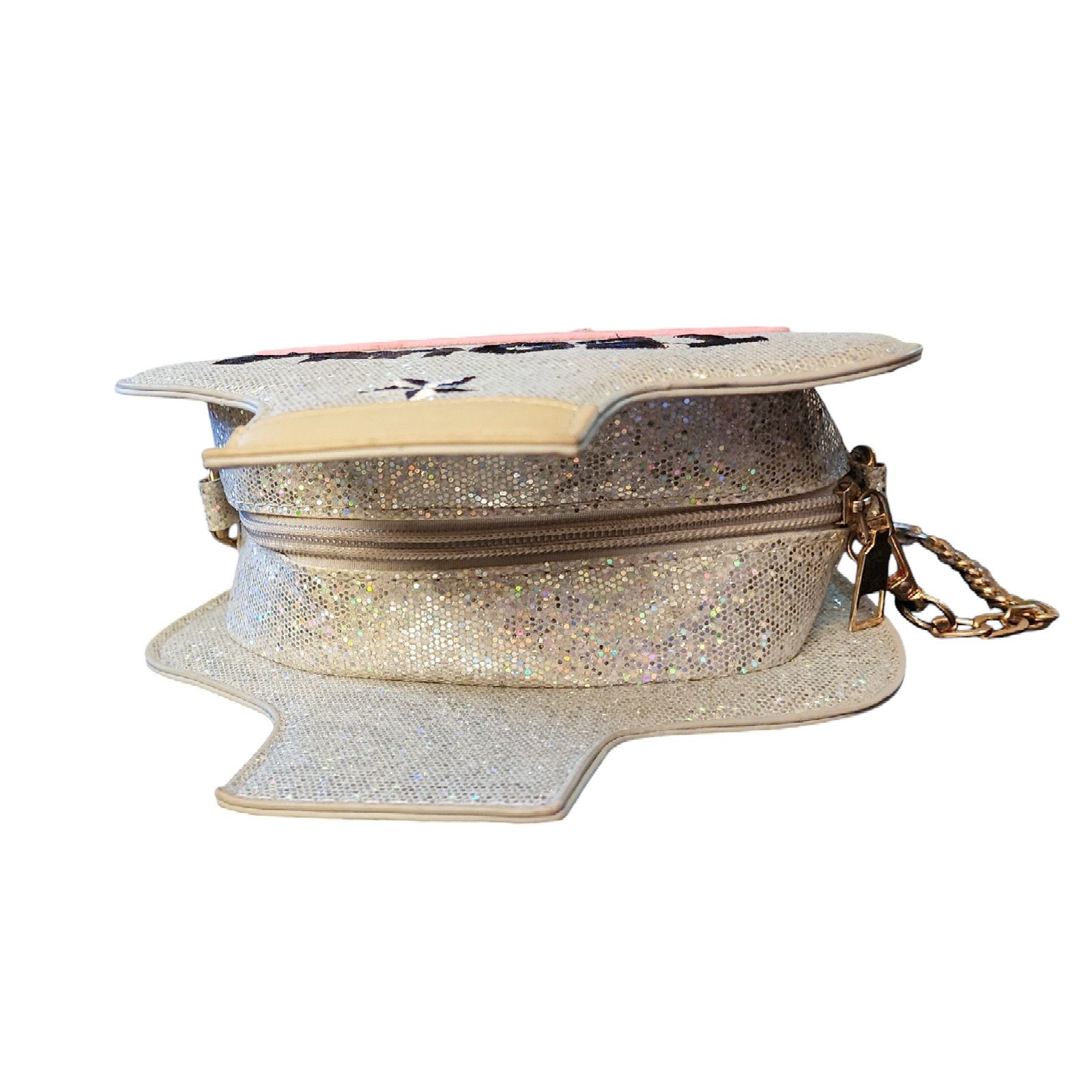 The Unbranded Brand TEQUILA Liquor Bottle Purse Silver Glittery Shoulder Size ONE SIZE - 7 Thumbnail