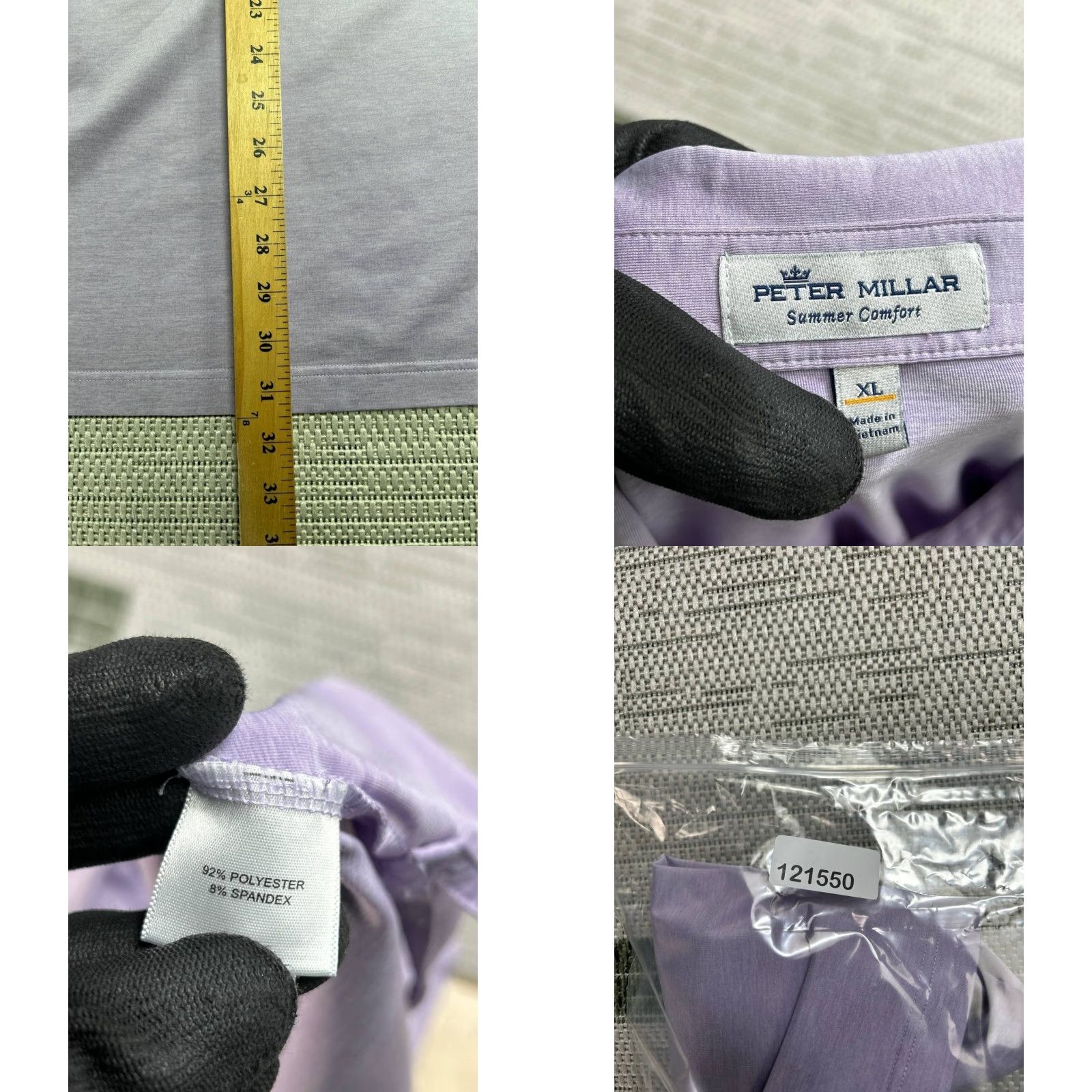 Peter Millar Peter Millar Summer Comfort Polo Shirt Mens XL Purple Steel Performance Golf Shirt Size US XL / EU 56 / 4 - 8 Thumbnail