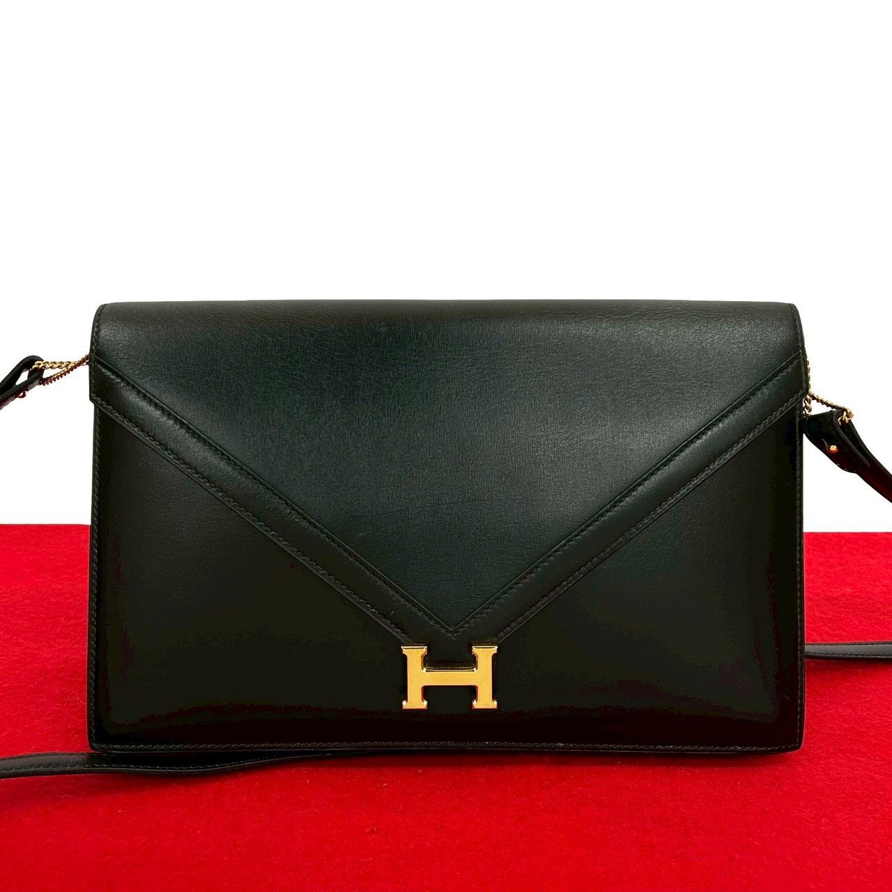 Hermes Hermes Hermes Ridi Box Calf Shoulder Bag Leather Shoulder Bag Stamp O (1985) DUTY FREE for USA Size ONE SIZE - 1 Thumbnail