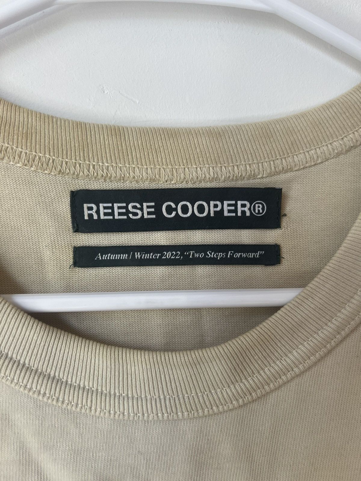 Reese Cooper White Reese Cooper “Two Steps Forward” T-shirt Size US XL / EU 56 / 4 - 5 Thumbnail