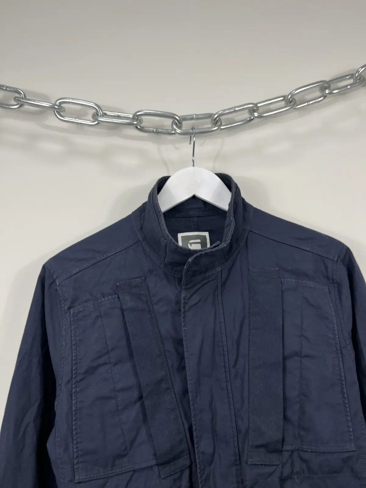 G-Star × Vintage Vintage G-Star Raw Y2K Navy Avant Garde Japanese Hype Jacket Size US M / EU 48-50 / 2 - 2 Thumbnail