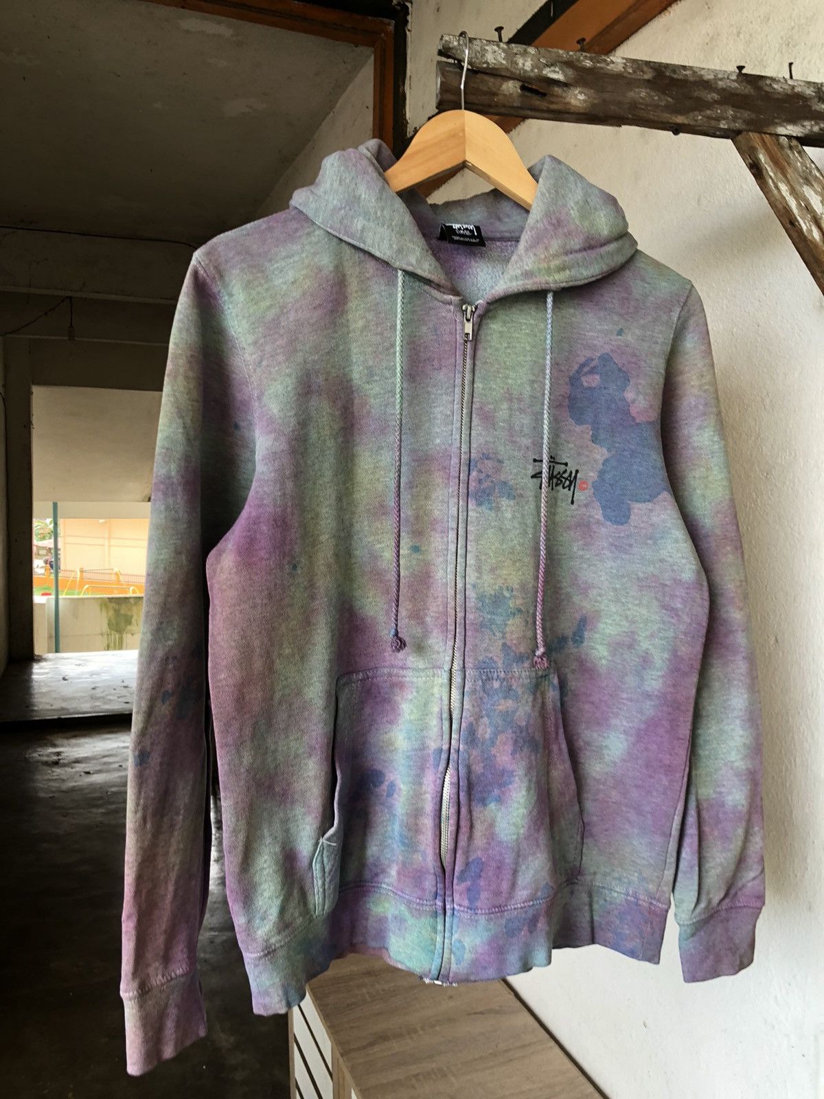 Stussy Rare❗️Stussy Tie Dye Big Logo Sweater Hoodie y2k Size US S / EU 44-46 / 1 - 4 Thumbnail