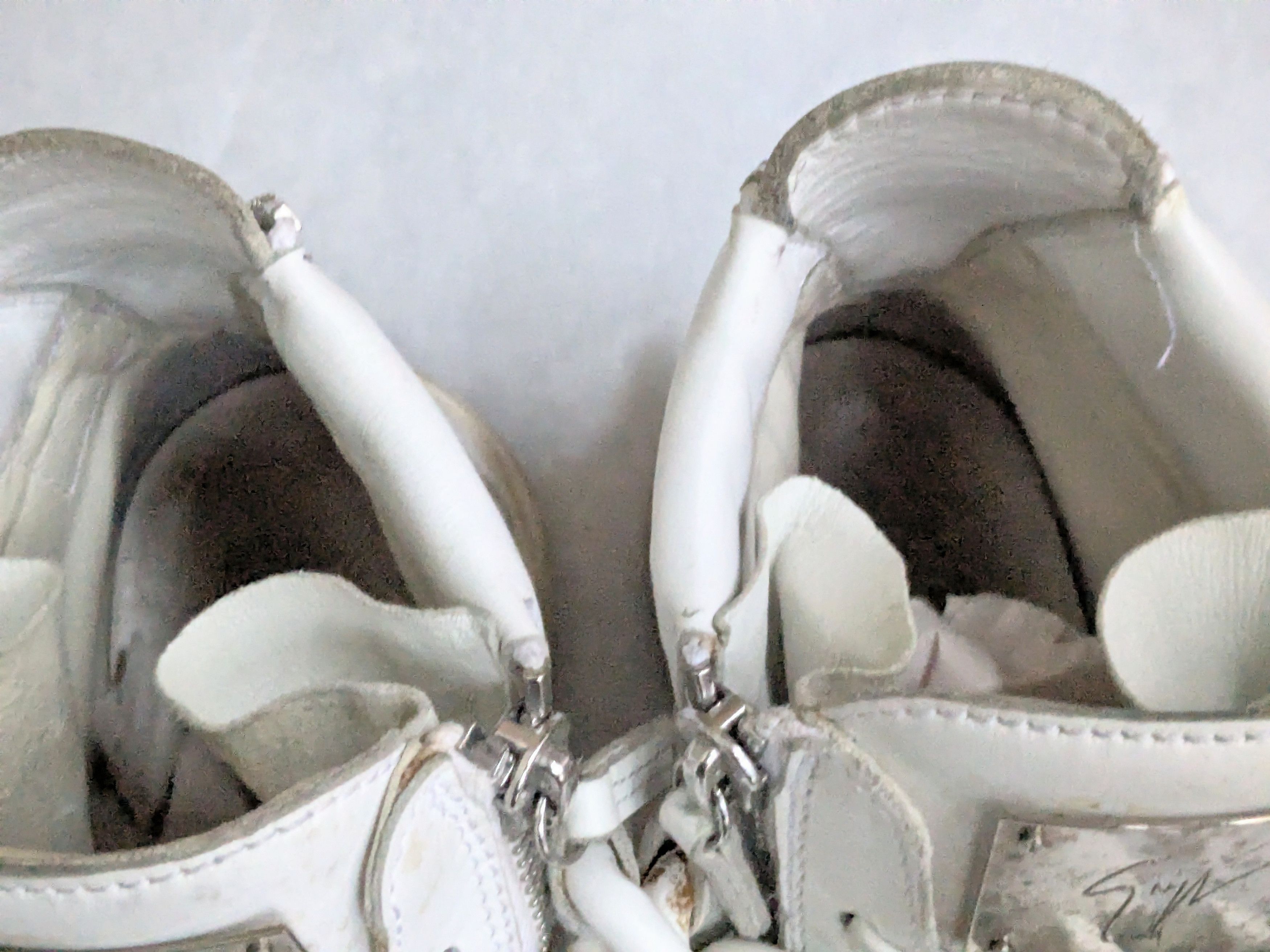 Giuseppe Zanotti Giuseppe Zanotti Chain Sneakers 11 44 White High Top Leather Size US 11 / EU 44 - 6 Thumbnail