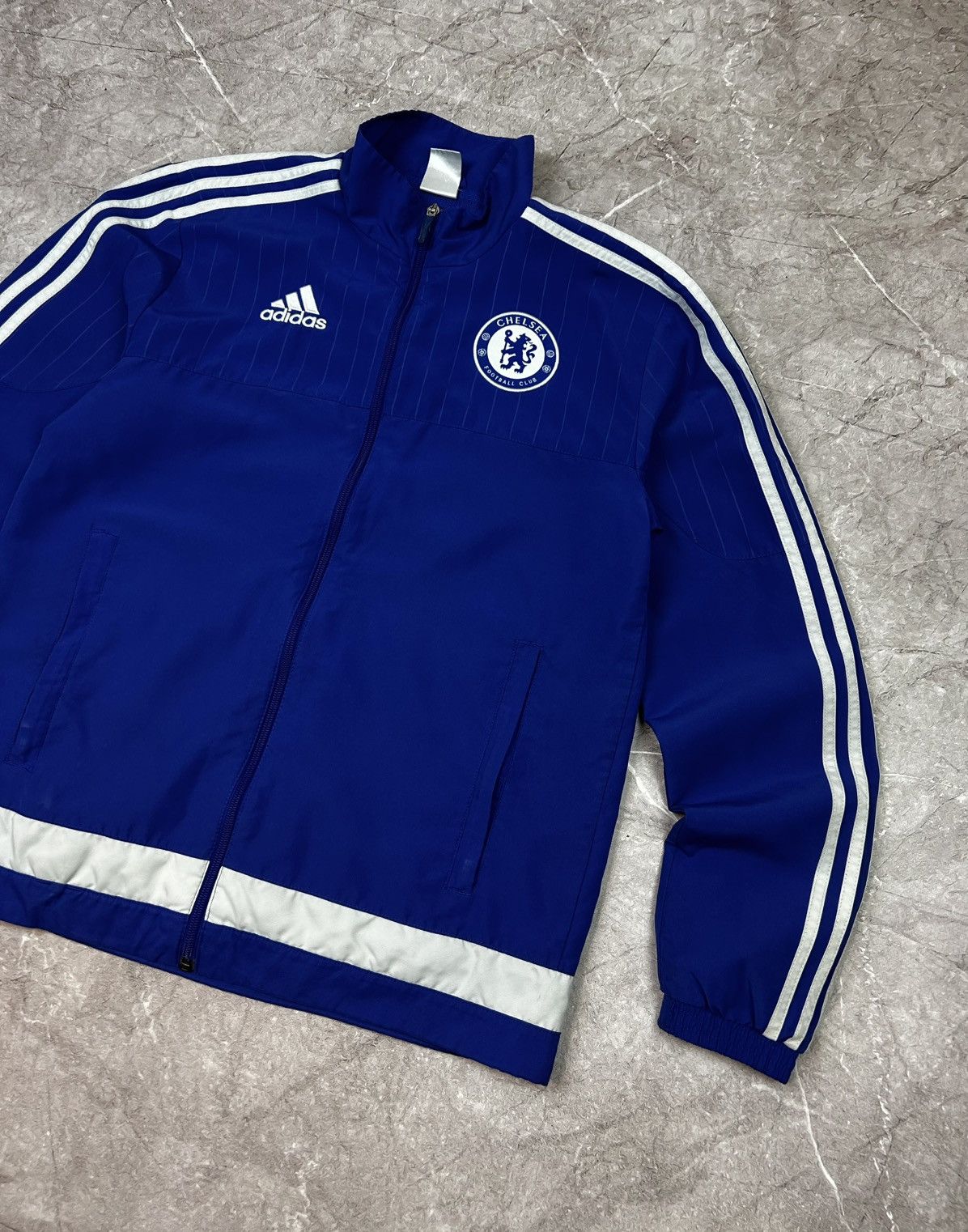 Adidas Adidas FC Chelsea Vintage Nylon Soccer Track Jacket Y2K Size US S / EU 44-46 / 1 - 2 Thumbnail