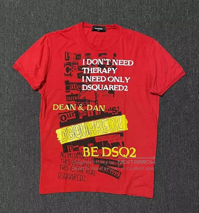 Dsquared2 DSquared2 Red Graphic Short Sleeve T. Size US XXL / EU 58 / 5 - 1 Thumbnail
