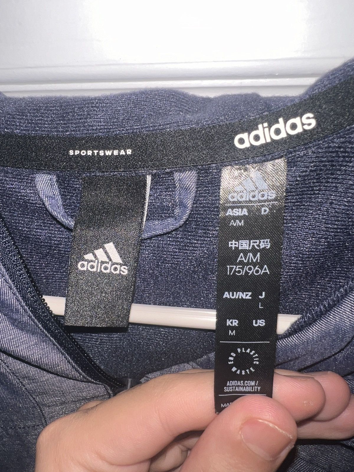 Adidas Gray Black Adidas light jacket Size US M / EU 48-50 / 2 - 2 Thumbnail