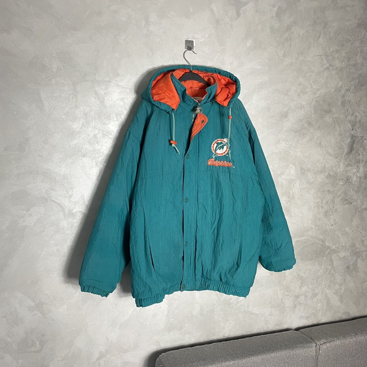NFL × Starter × Vintage Vintage 90’s Starter Miami Dolphins Big Logo Jacket Size US L / EU 52-54 / 3 - 2 Thumbnail