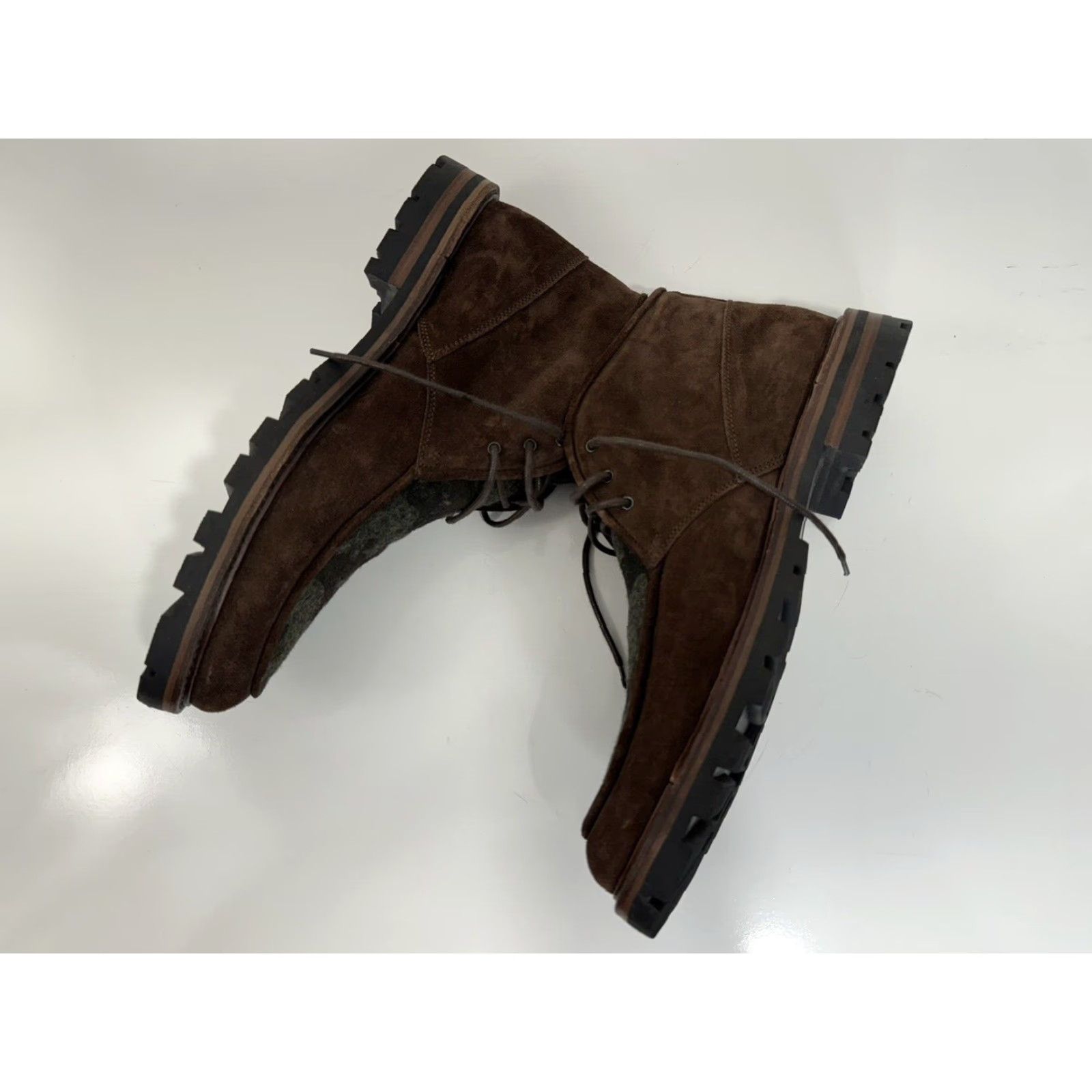 Aquatalia AQUATALIA Italy - SUEDE LEATHER Camouflage Chukka Mens Boots 11.5 UNWORN Brown/Greenish Gray Leather Outsole Mens Size US 12 / EU 45 - 3 Thumbnail