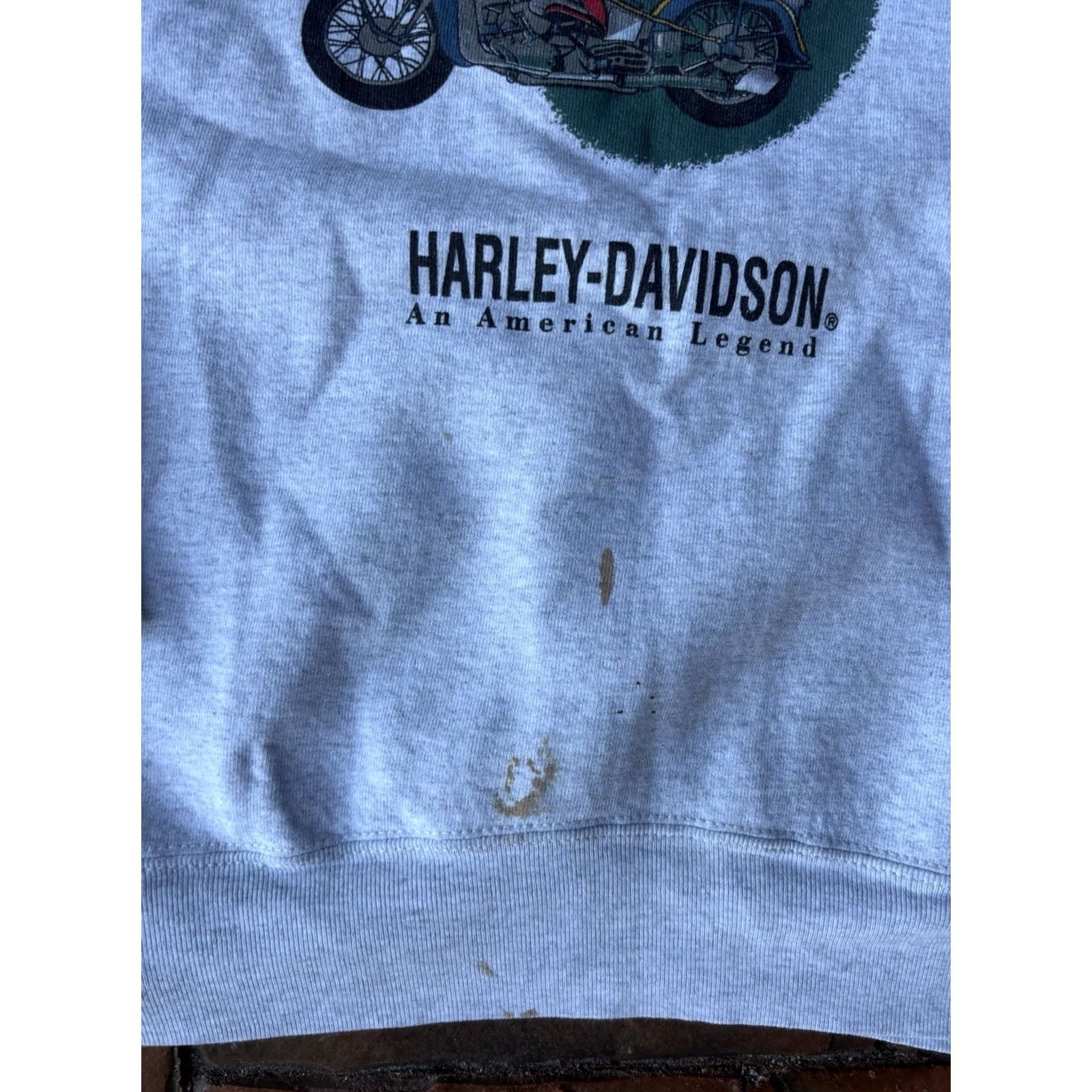 Harley Davidson VINTAGE Acme Harley Davidson Taz Highway Crewneck Sweatshirt Large USA Mens Gray 90s Graphic Print Pullover Sweatshirt Size US L / EU 52-54 / 3 - 5 Thumbnail