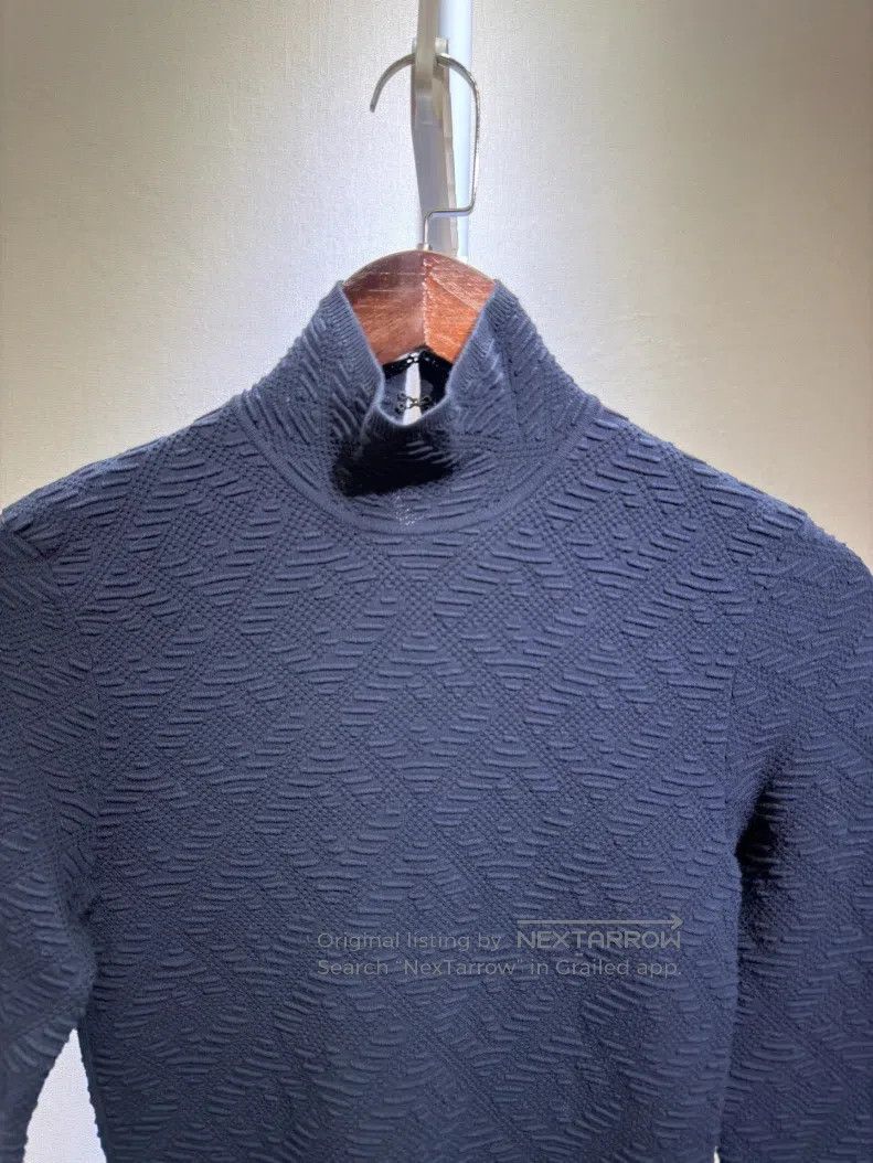 Fendi Fendi Dark Pattern Printed Monogram Navy Blue Knit Dress Size XS / US 0-2 / IT 36-38 - 3 Thumbnail