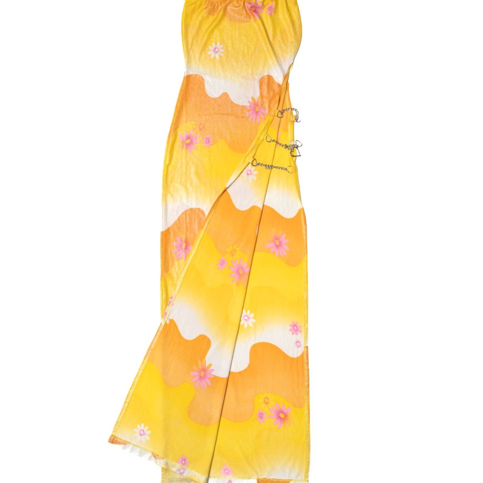 Vintage Vintage Yellow Floral Maxi Beach Cover-Up Dress XXS Sundress Boho 2000s Retro Womens Size XXL / US 16-18 / IT 52-54 - 6 Thumbnail