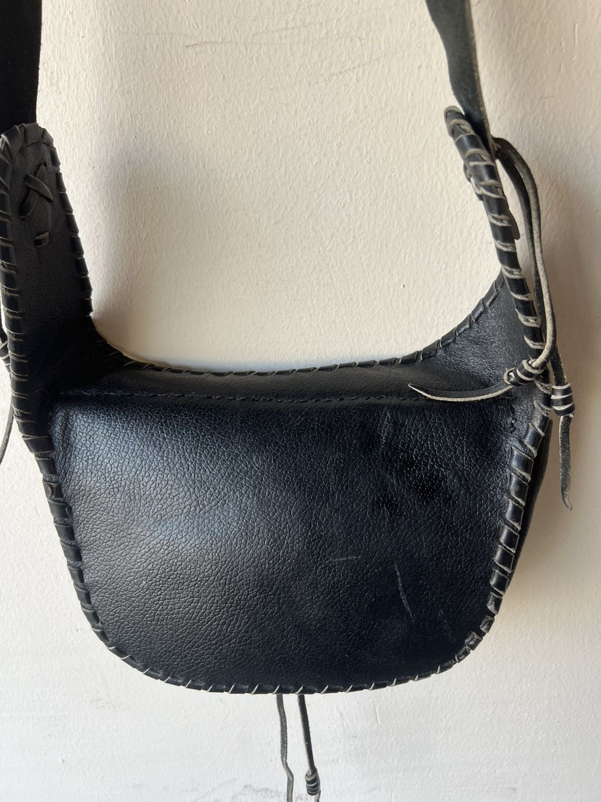 KMRii Vintage Unknown Japan Hybrid Leather Fur Native Chest Bag Size ONE SIZE - 23 Thumbnail