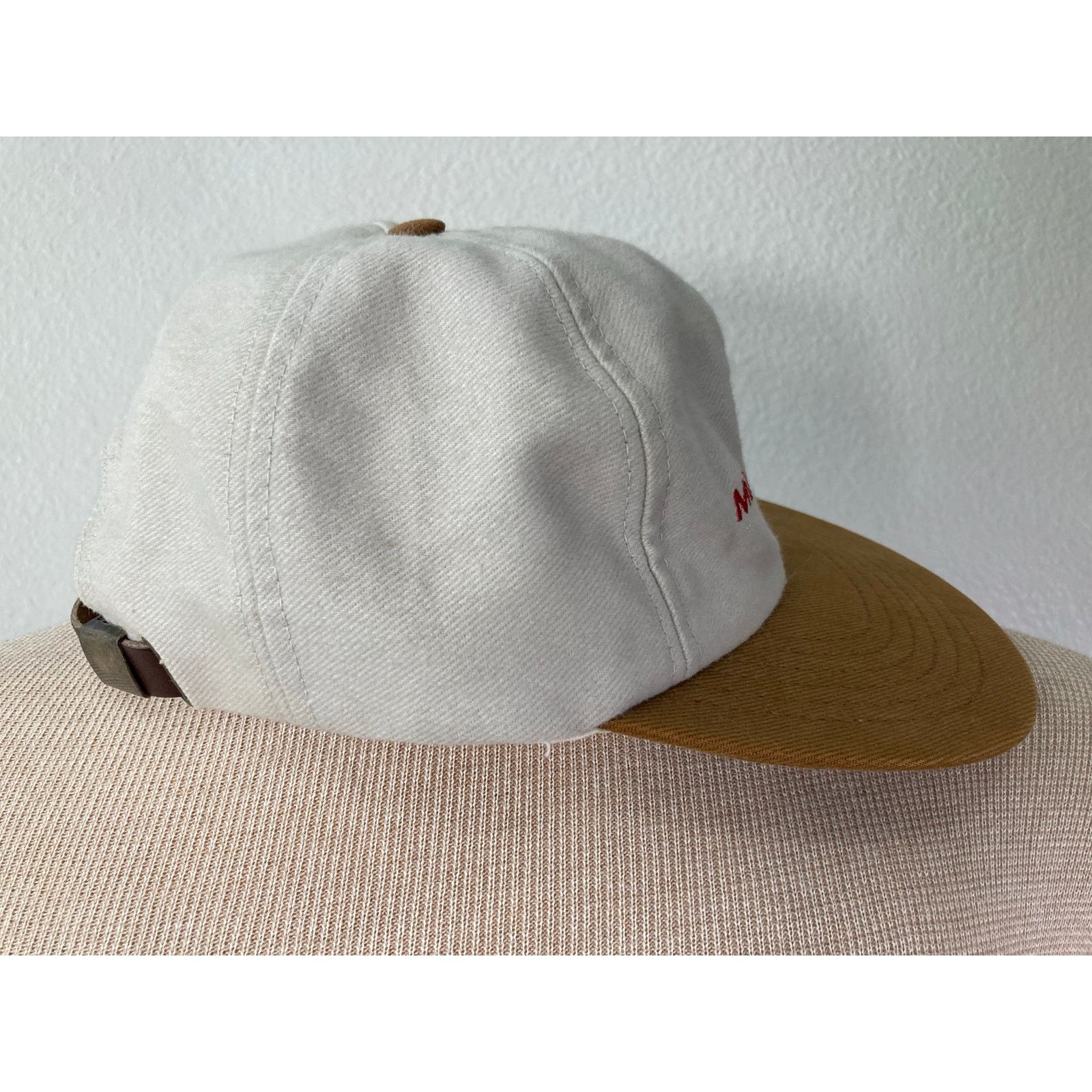 Vintage Vintage Mountaineer Race Track Resort Snapback Hat Brown Size ONE SIZE - 8 Thumbnail