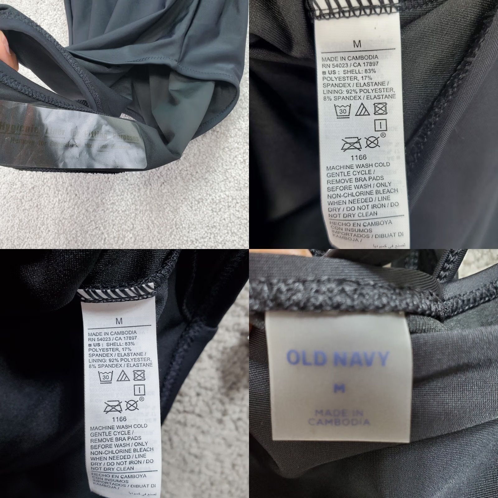 Old Navy Old Navy Womens Medium Black Stretch Adjustable Strap Swimsuit Size ONE SIZE - 8 Thumbnail