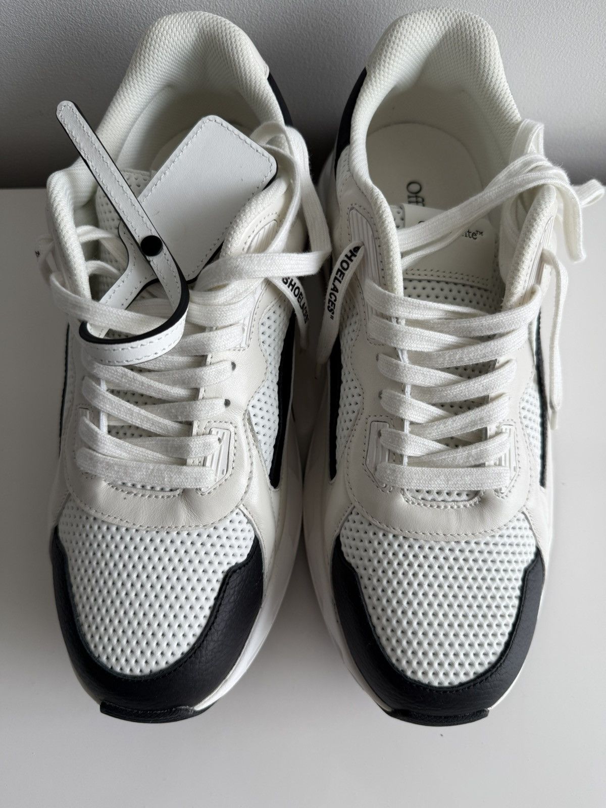 Off-White Off-White Kick Off Low Top Sneakers White Black Size US 10 / EU 43 - 7 Thumbnail