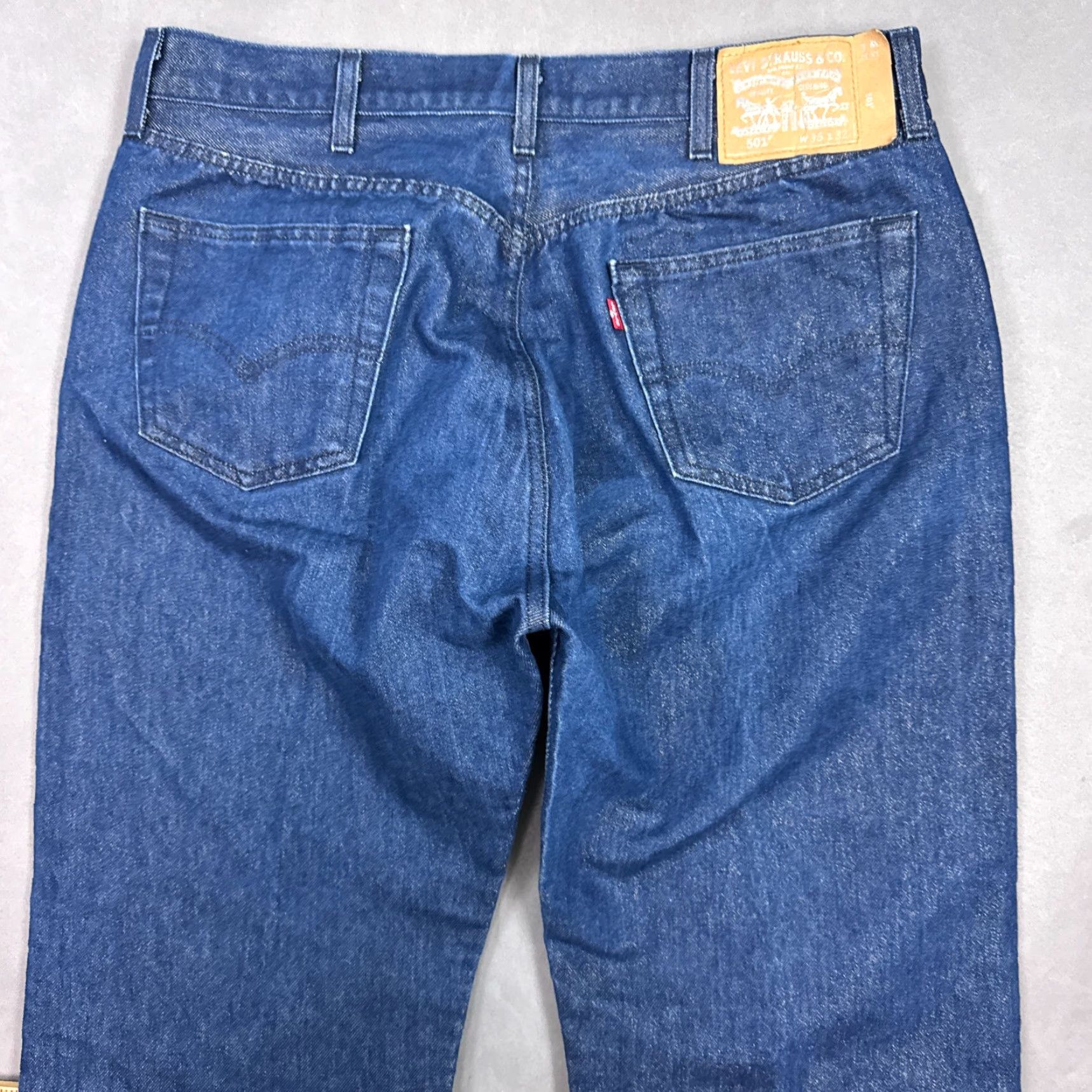 Levi's Levis 501 Jeans Mens 36x30 Blue Gold Metallic Denim Pants Button Fly Tag38x32 Size US 38 / EU 54 - 6 Thumbnail