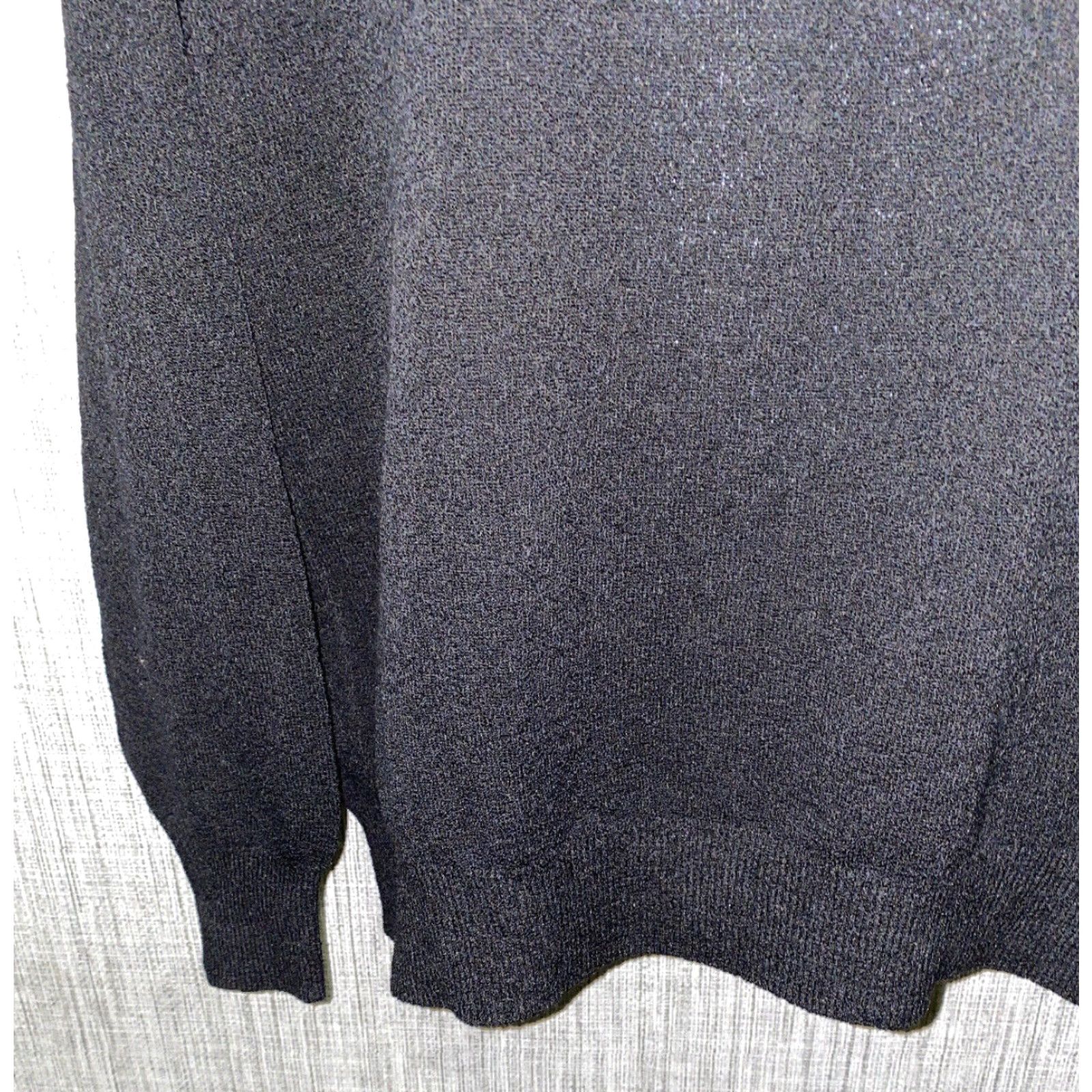 Vintage Jhane Barnes Mens V-Neck Sweater Black Wool Nylon Medium Size US M / EU 48-50 / 2 - 3 Thumbnail