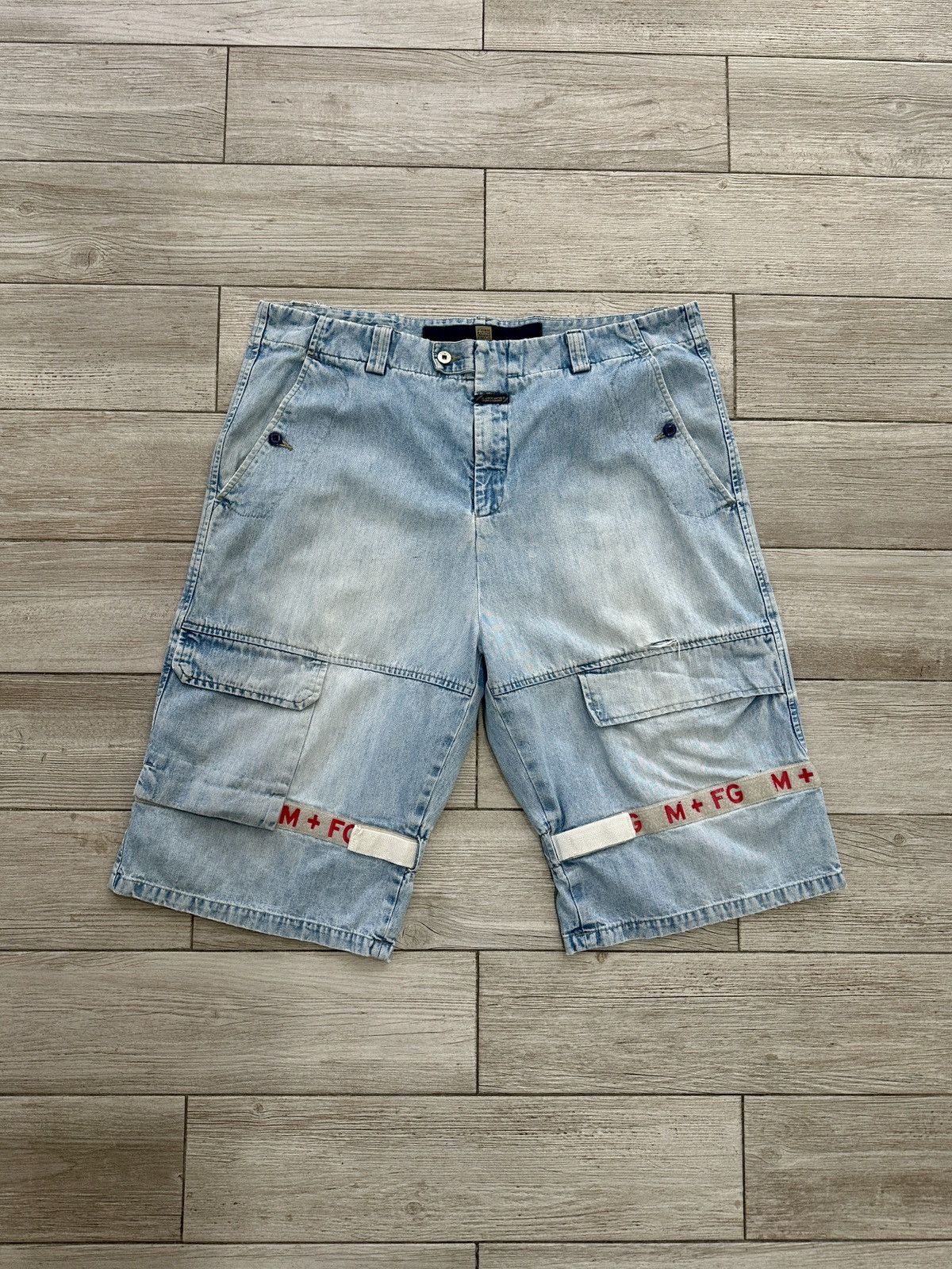 Vintage Girbaud Jean Shorts with White Straps