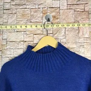 GU × Homespun Knitwear GU Blue plain Knitwear #A655 Size M / US 6-8 / IT 42-44 - 4 Thumbnail