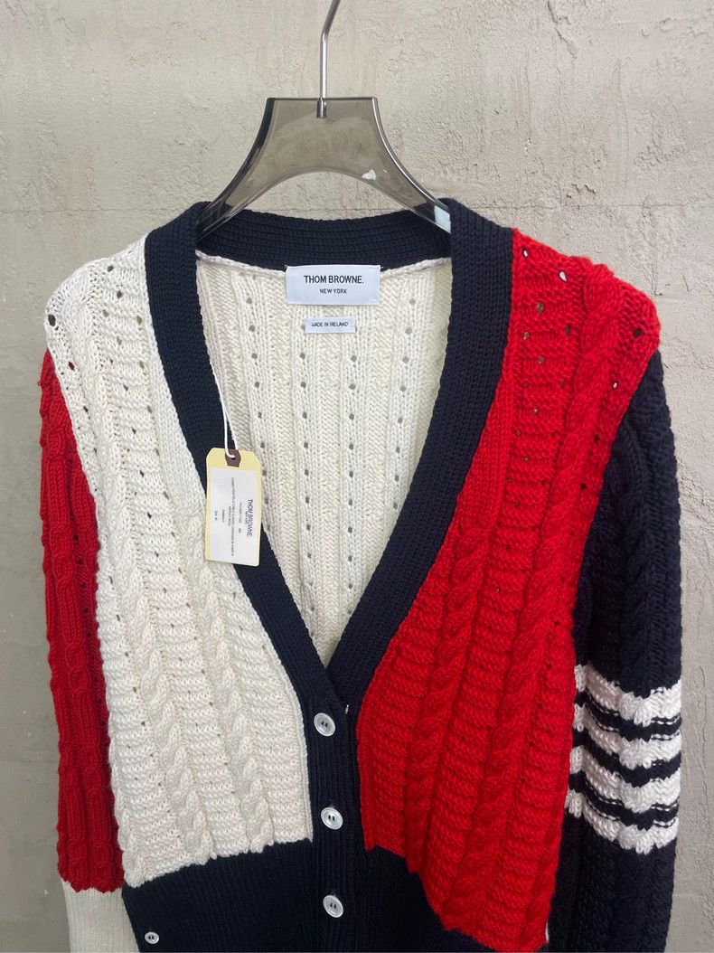 Thom Browne Thom browne Red, white, Tibetan and blue color block four-s Size US XXS / EU 40 - 3 Thumbnail