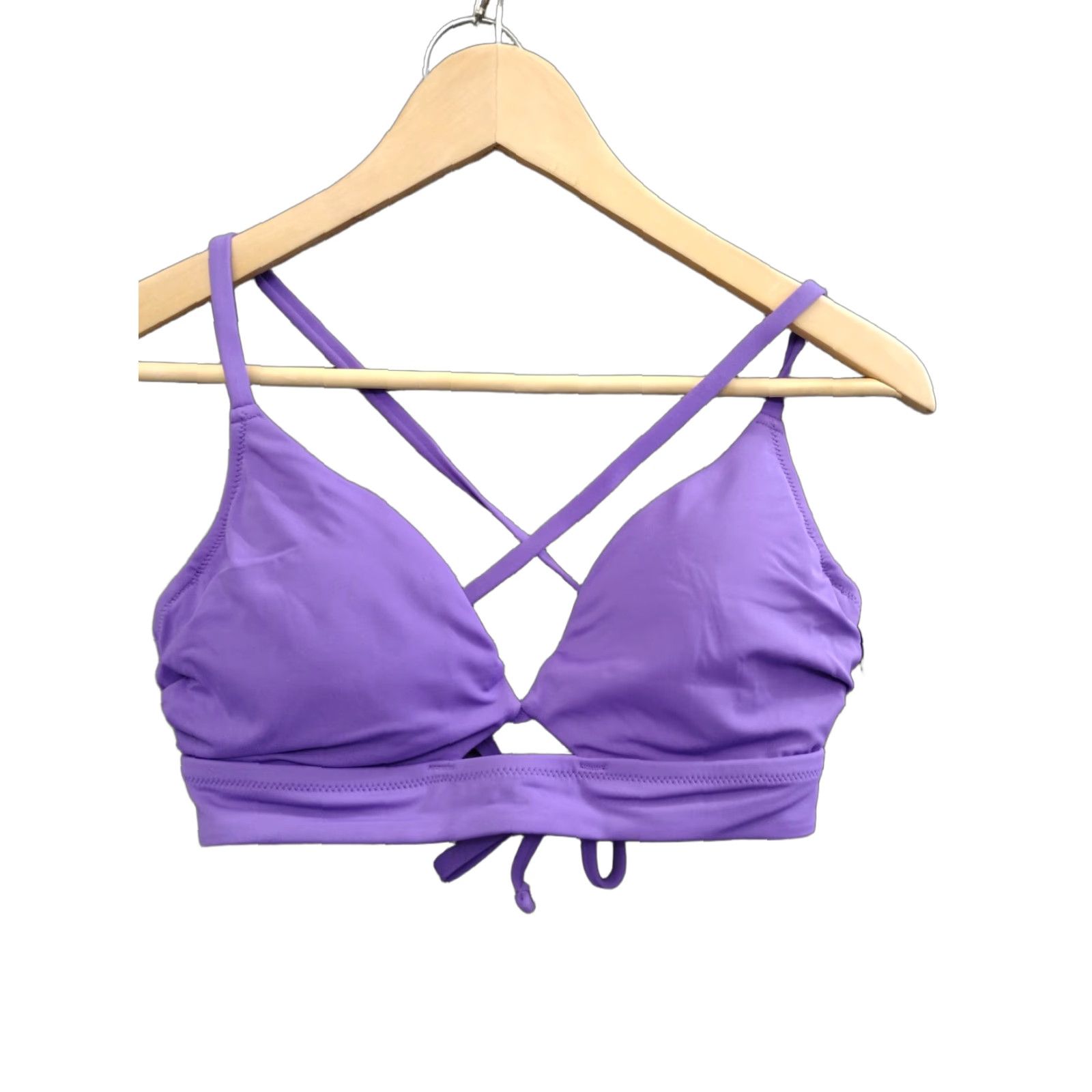 Vintage Shade & Shore Purple Keyhole Spaghetti Bikini Swim Top Padded Size 36B Women Size XS / US 0-2 / IT 36-38 - 1 Thumbnail