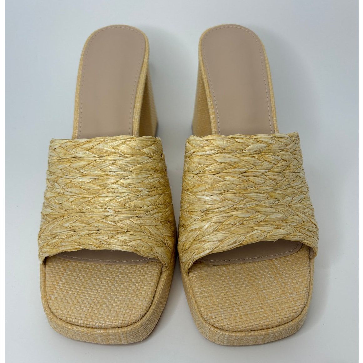 Other Women’s Tan Raffia Block Heel Mule | Size 10 | NEW with box Size US 10 / IT 40 - 2 Thumbnail