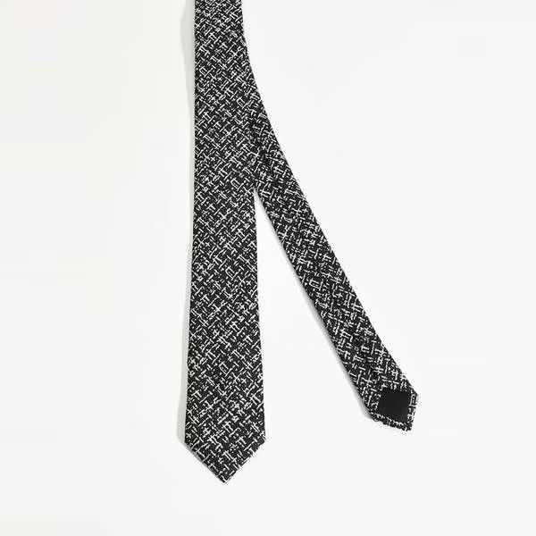 Saint Laurent Paris o1s1wg110824 Size: L / Tweed Tie Silk Jacquard Black/White Size ONE SIZE - 1 Thumbnail
