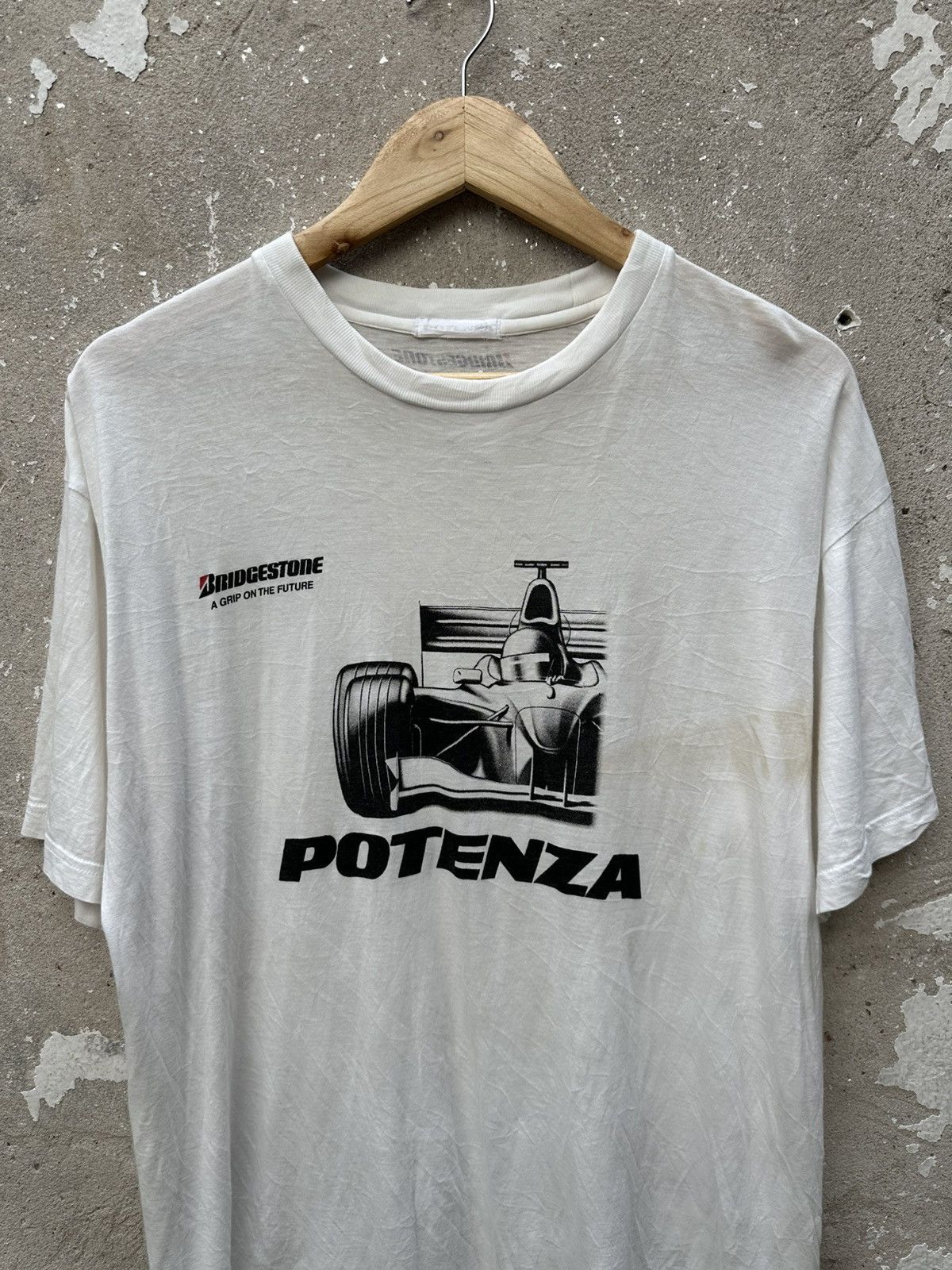 Vintage Vintage 90's Bridgestone Potenza F1 Tshirt Size US L / EU 52-54 / 3 - 3 Thumbnail