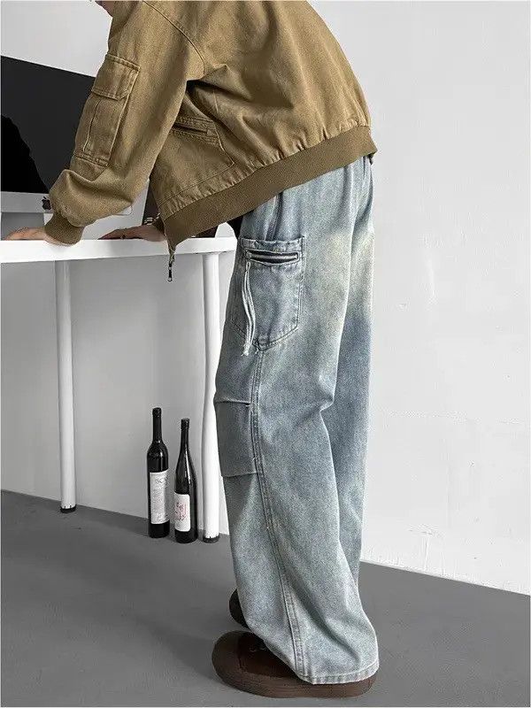 Japanese Brand Retro straight leg loose wide leg jeans Size US 32 / EU 48 - 6 Thumbnail