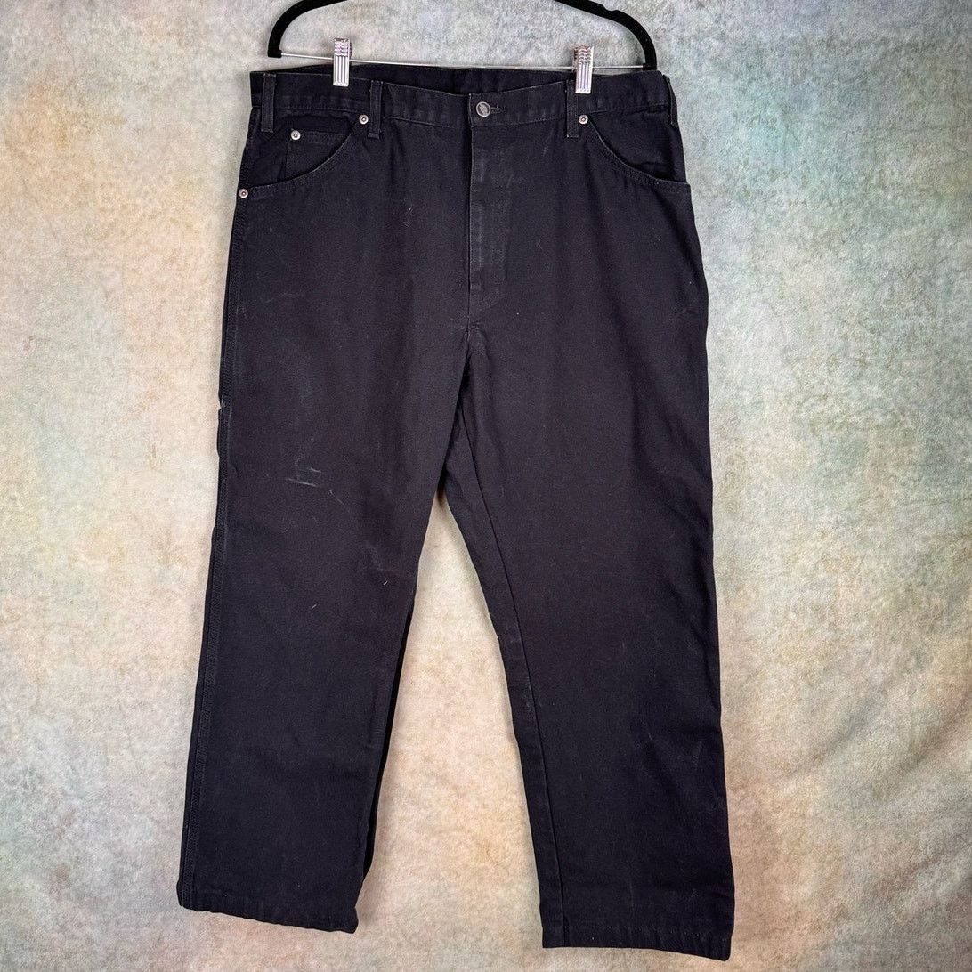 Dickies × Vintage VTG 90s Dickies Carpenter Work Pants Sz 38x29 Black Size US 38 / EU 54 - 1 Thumbnail