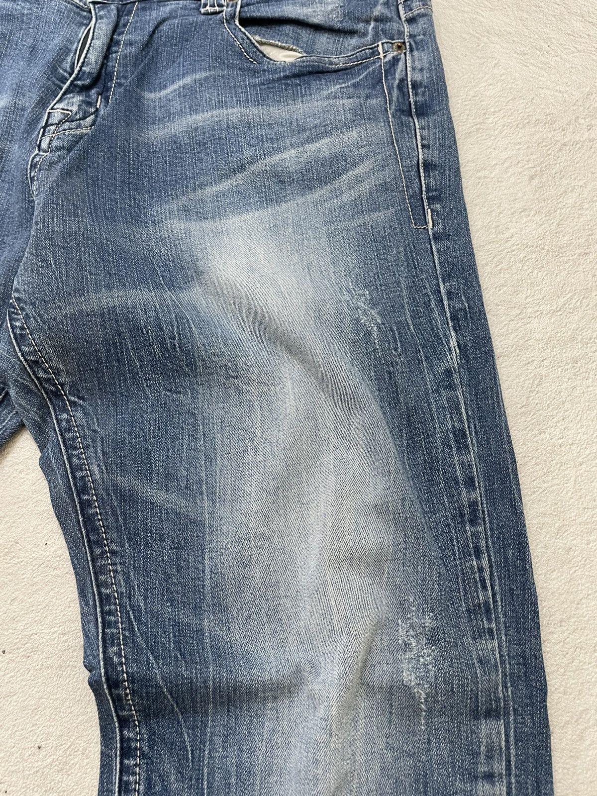 Japanese Brand 2000s TBJ Japanes Mudwash Denim Loose Y2K Embroidered Size US 40 / EU 56 - 3 Thumbnail