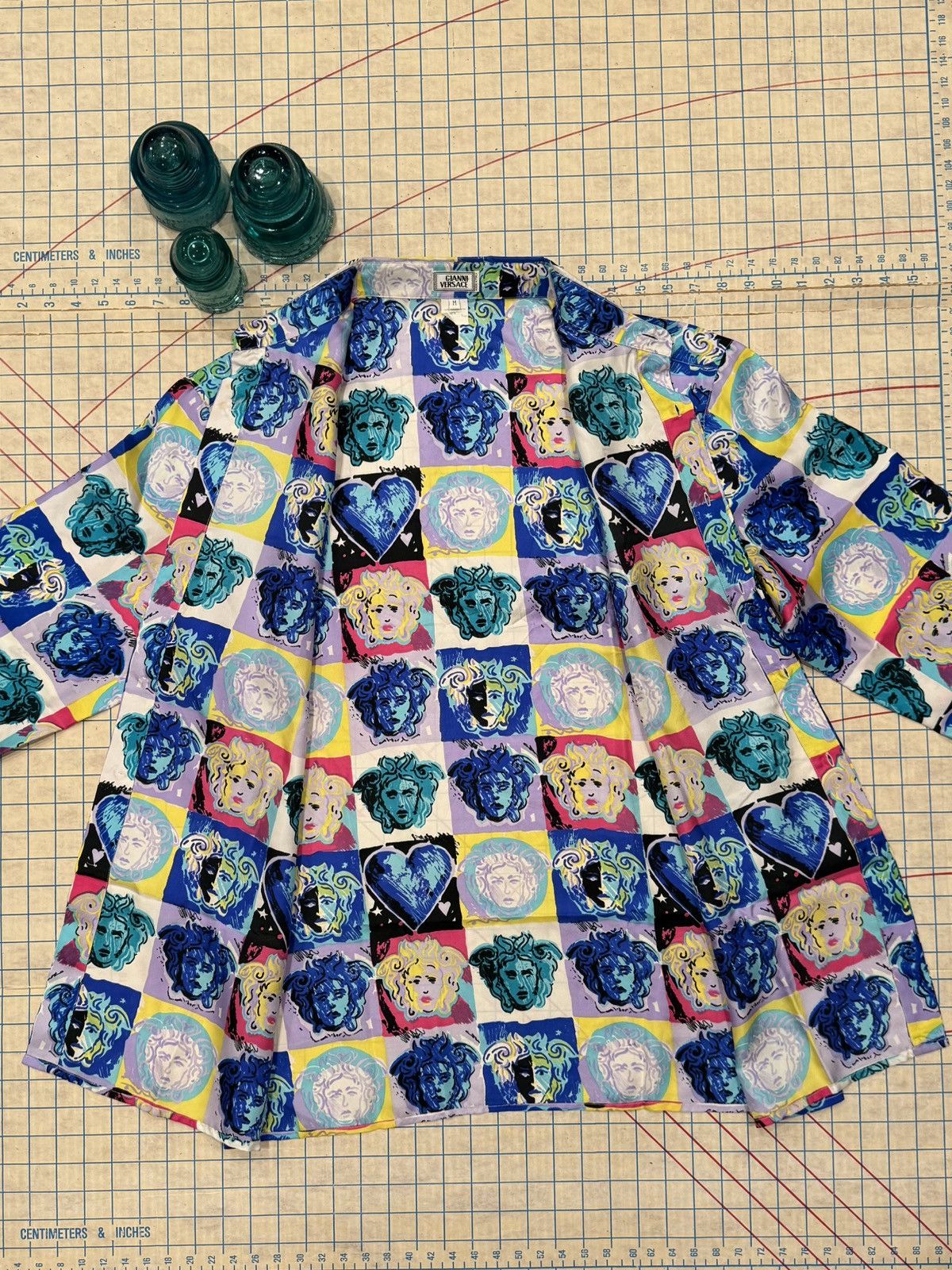 Versace Vintage Gianni Versace Warhol Style Silk Button Up Shirt Med Size US M / EU 48-50 / 2 - 6 Thumbnail