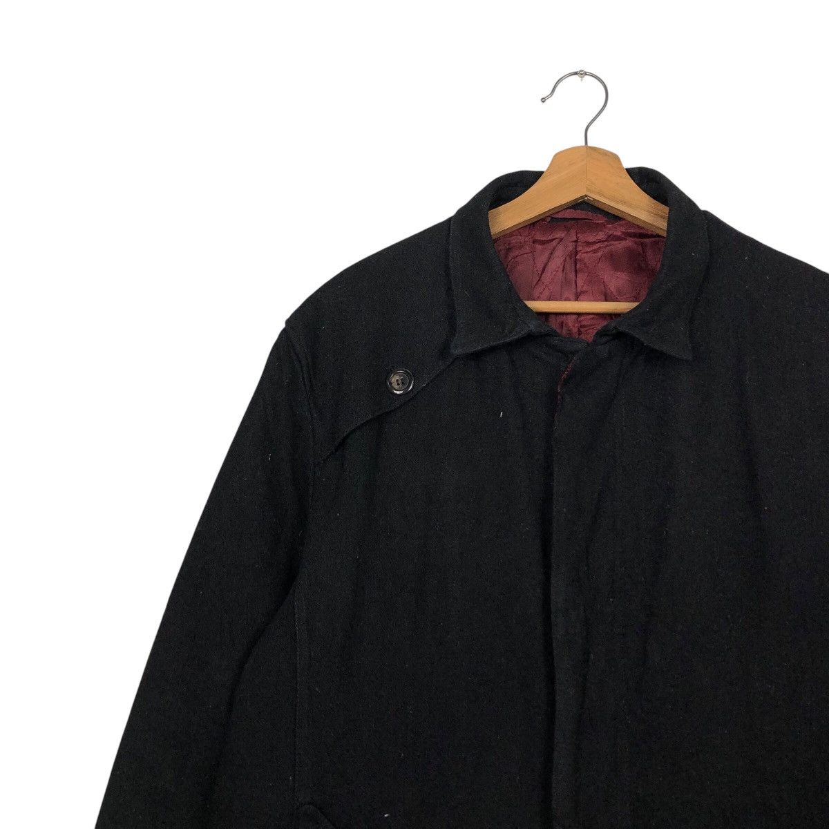 Japanese Brand 📌Vintage Wool Long Jacket D'Homme A Homme Rich Black Size US L / EU 52-54 / 3 - 9 Thumbnail