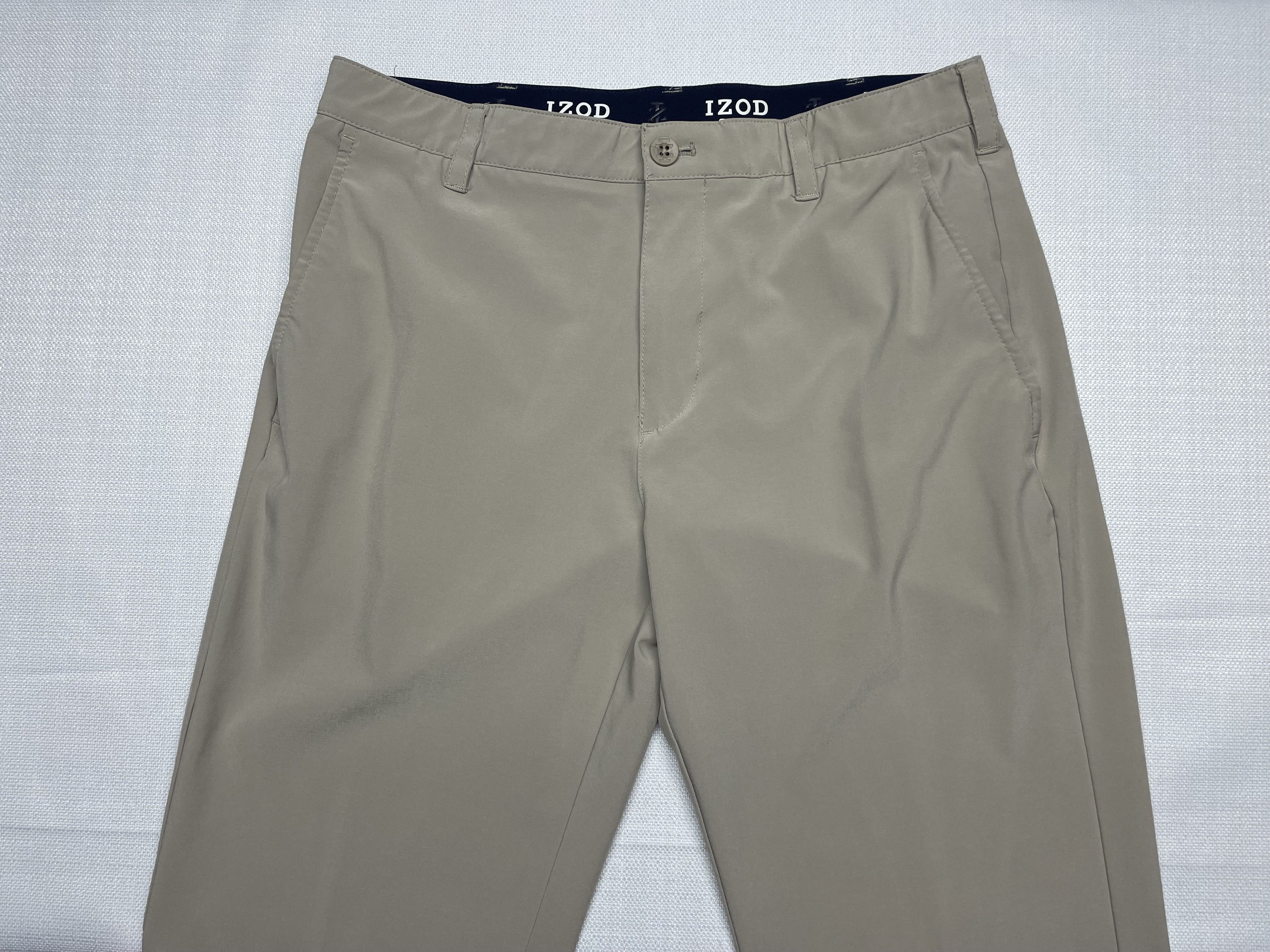 Izod Men's IZOD Golf Pants Performance Flat Front Tan Pant 34/34 Size US 34 / EU 50 - 1 Thumbnail