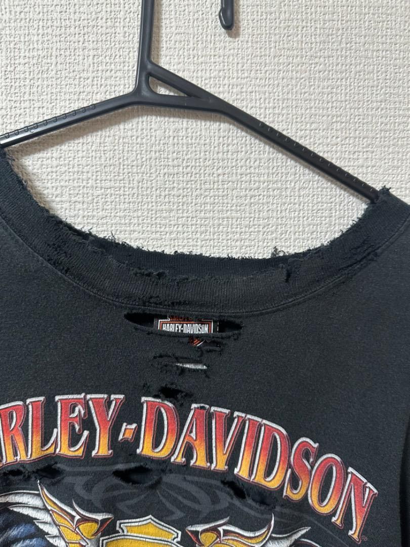 Harley Davidson × Vintage Vintage Trashed Harley Davidson Shirt Size US XL / EU 56 / 4 - 3 Thumbnail