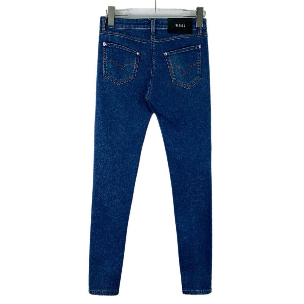 Versace Versace Dark Blue Cotton Casual Denim Pants K26WX Size 25" / US 0 / IT 36 - 2 Thumbnail