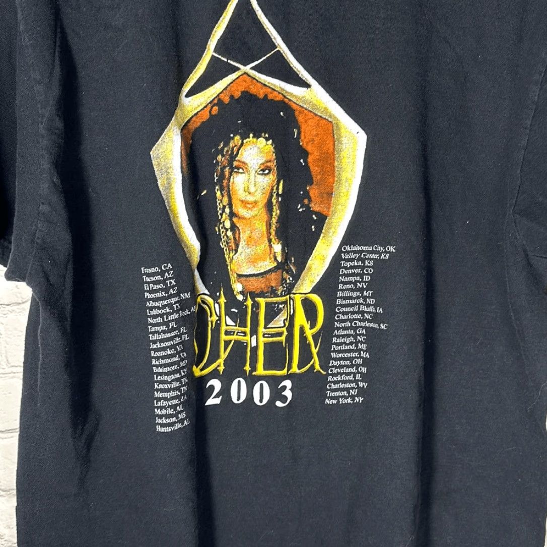 VINTAGE Cher 2002-2003 Living Proof Farewell Tour Double Side T