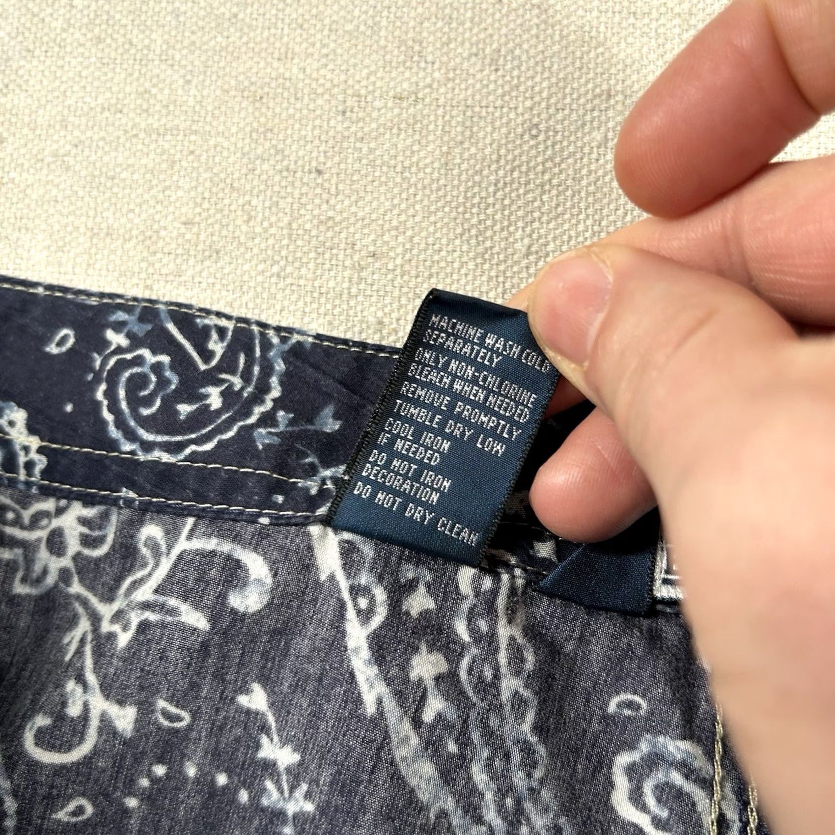 Polo Ralph Lauren Polo Ralph Lauren Mens Board Shorts 36 Navy Blue Paisley 9" Inseam Linerless Size US M / EU 48-50 / 2 - 5 Thumbnail
