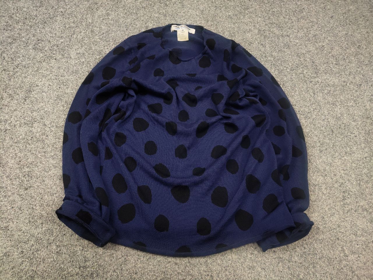 Comme des Garcons Vintage COMME des GARCONS Dot Printed Wool Knit Sweater Size US XS / EU 42 / 0 - 2 Thumbnail