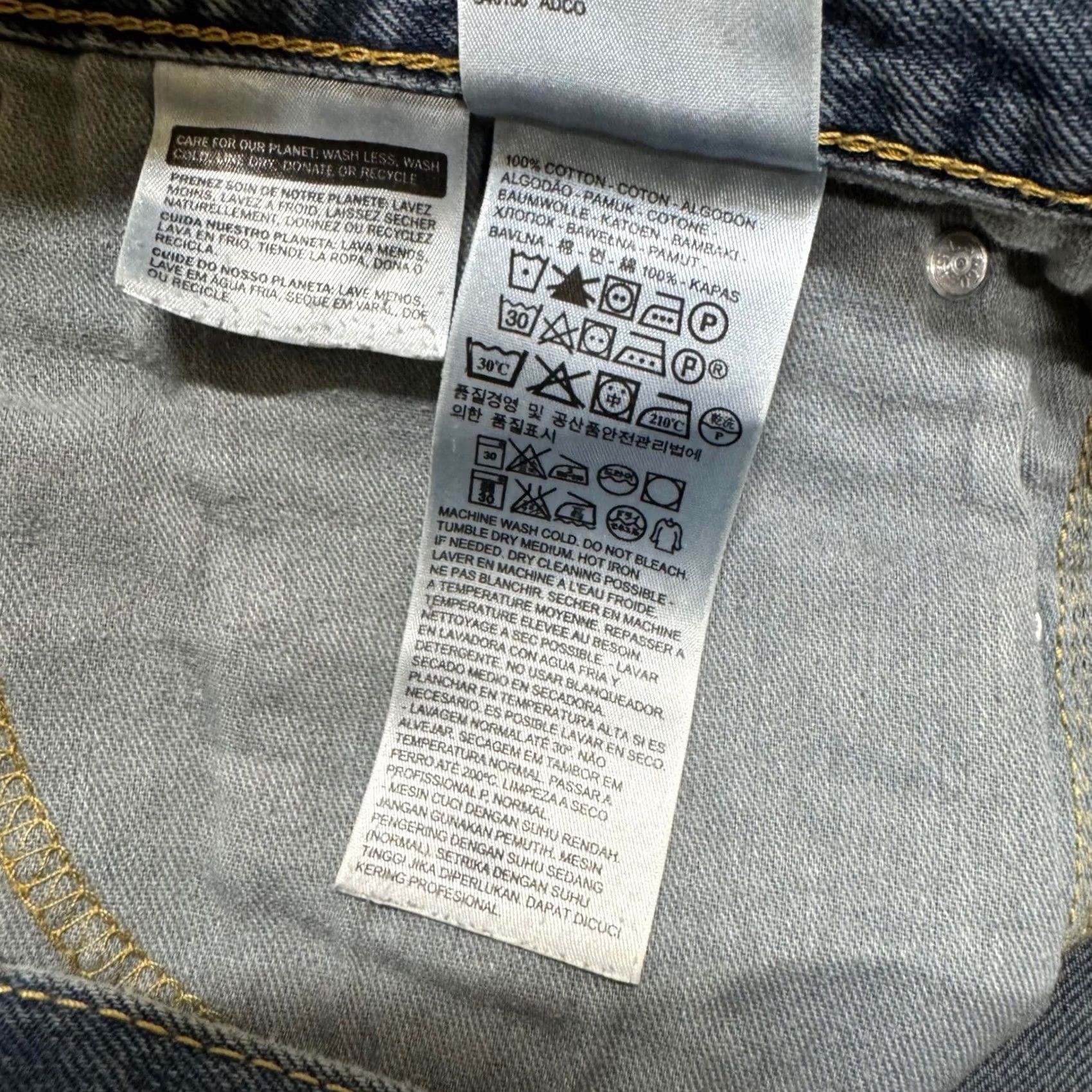 Levi's VINTAGE Levi's 505 Jeans Men's 36x32 Dark Washed Denim Slim Relaxed Fit Pants Jeans Bl ue 36 Men Straight Size US 36 / EU 52 - 3 Thumbnail