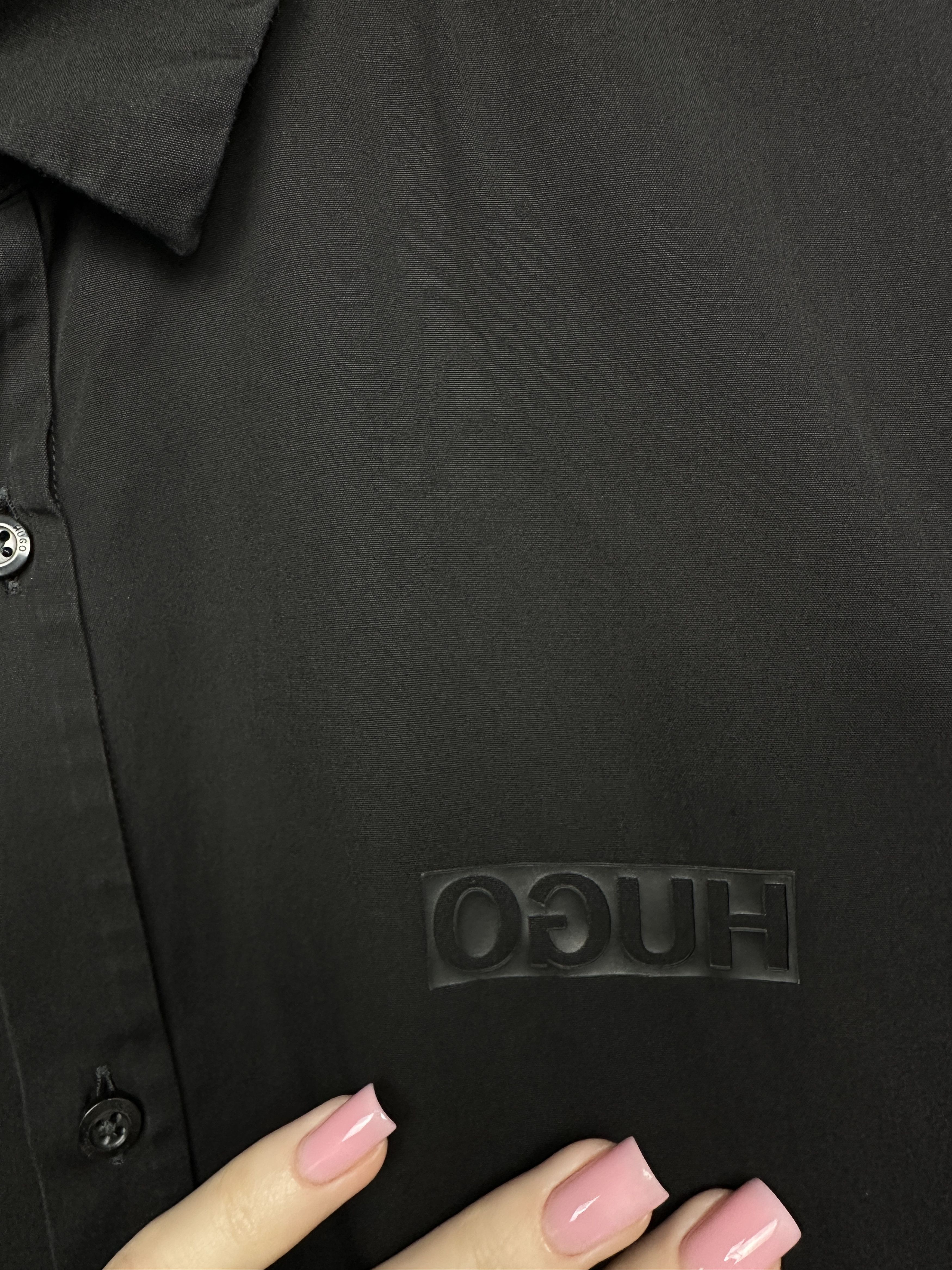 Hugo Boss Hugo Boss Mens Long Sleeve Black Shirt Slim Fit Size US L / EU 52-54 / 3 - 3 Thumbnail