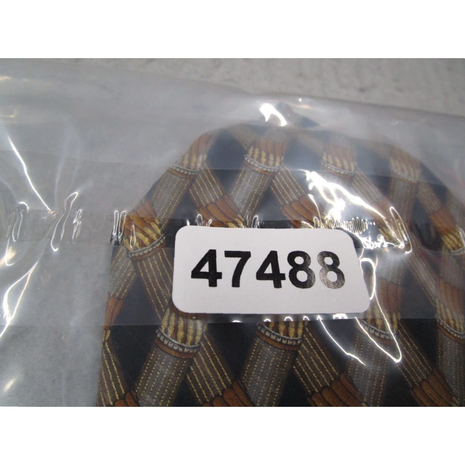 Valentino Valentino Tie Mens Brown Silk Abstract Cravatte Made in Italy Size ONE SIZE - 6 Thumbnail