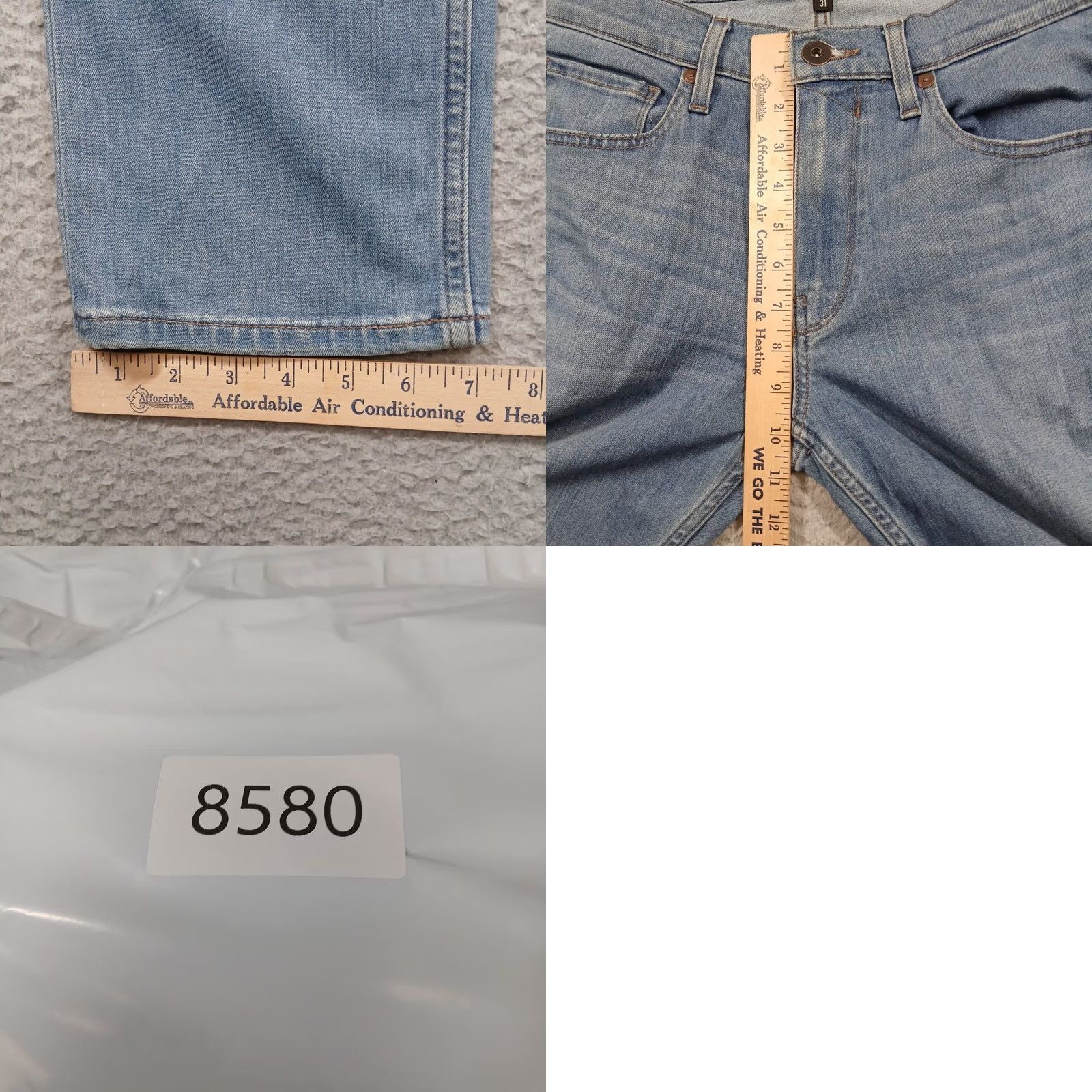 Paige PAIGE Federal Slim Straight Jeans Men's 31 Burnett Blue Rayon Blend EUC Size US 31 - 9 Thumbnail