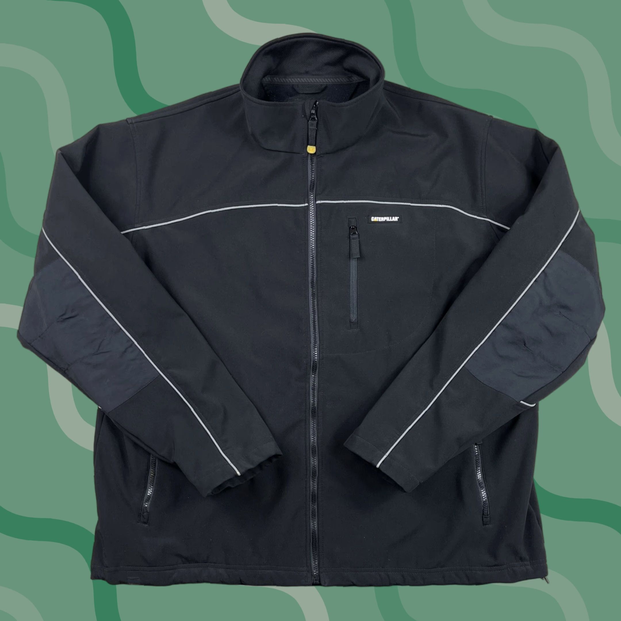 Caterpillar CAT Caterpillar Mens Jacket Workwear Fleece Lined Hooded Zip-Up Pockets Black XXL Size US XXL / EU 58 / 5 - 1 Thumbnail
