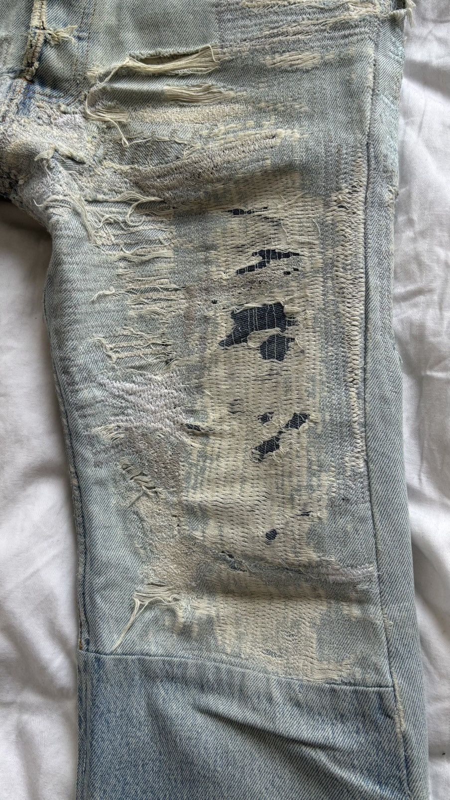 Maison Margiela ⓪ ⑩ GRAIL Maison Martin Margiela artisanal jeans repaired Size US 32 / EU 48 - 5 Thumbnail