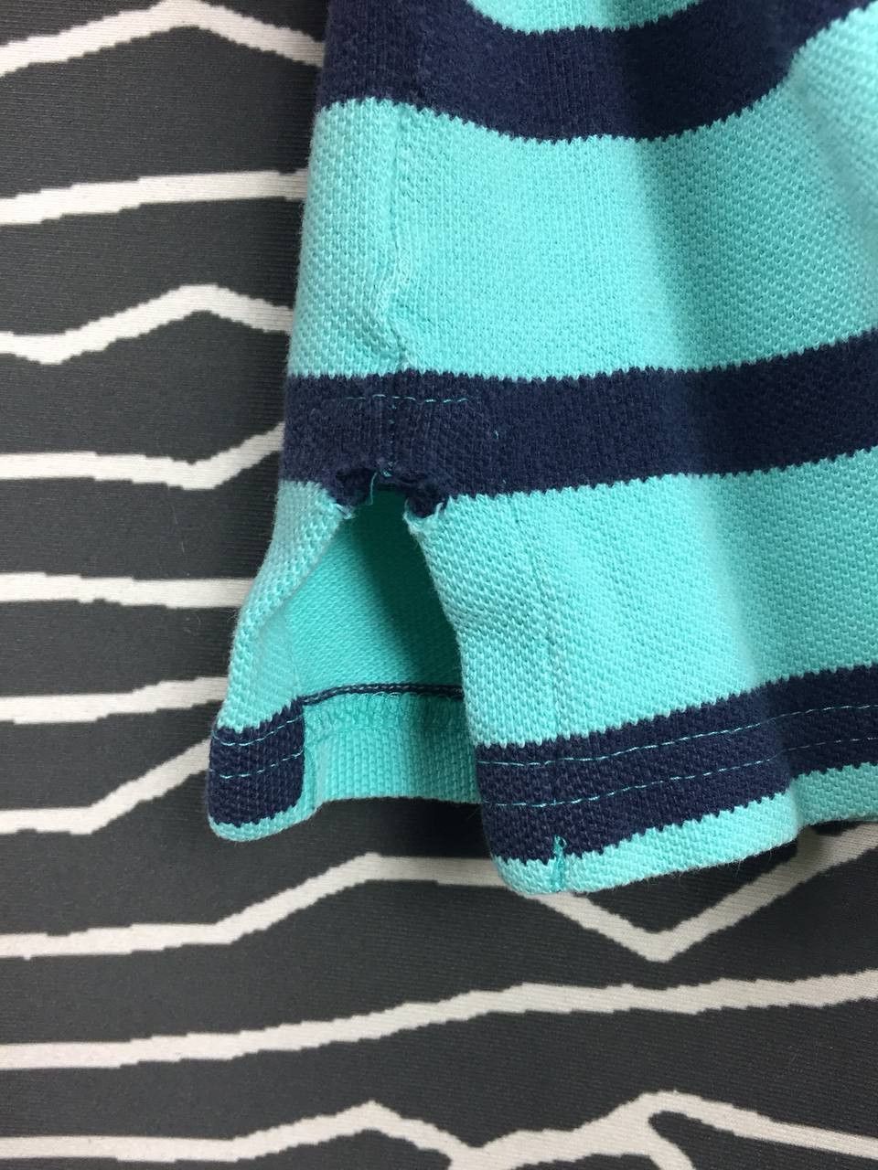 Polo Ralph Lauren × Vintage Vtg Polo Ralph Lauren Small Pony Striped Polo Tee Size US M / EU 48-50 / 2 - 5 Thumbnail