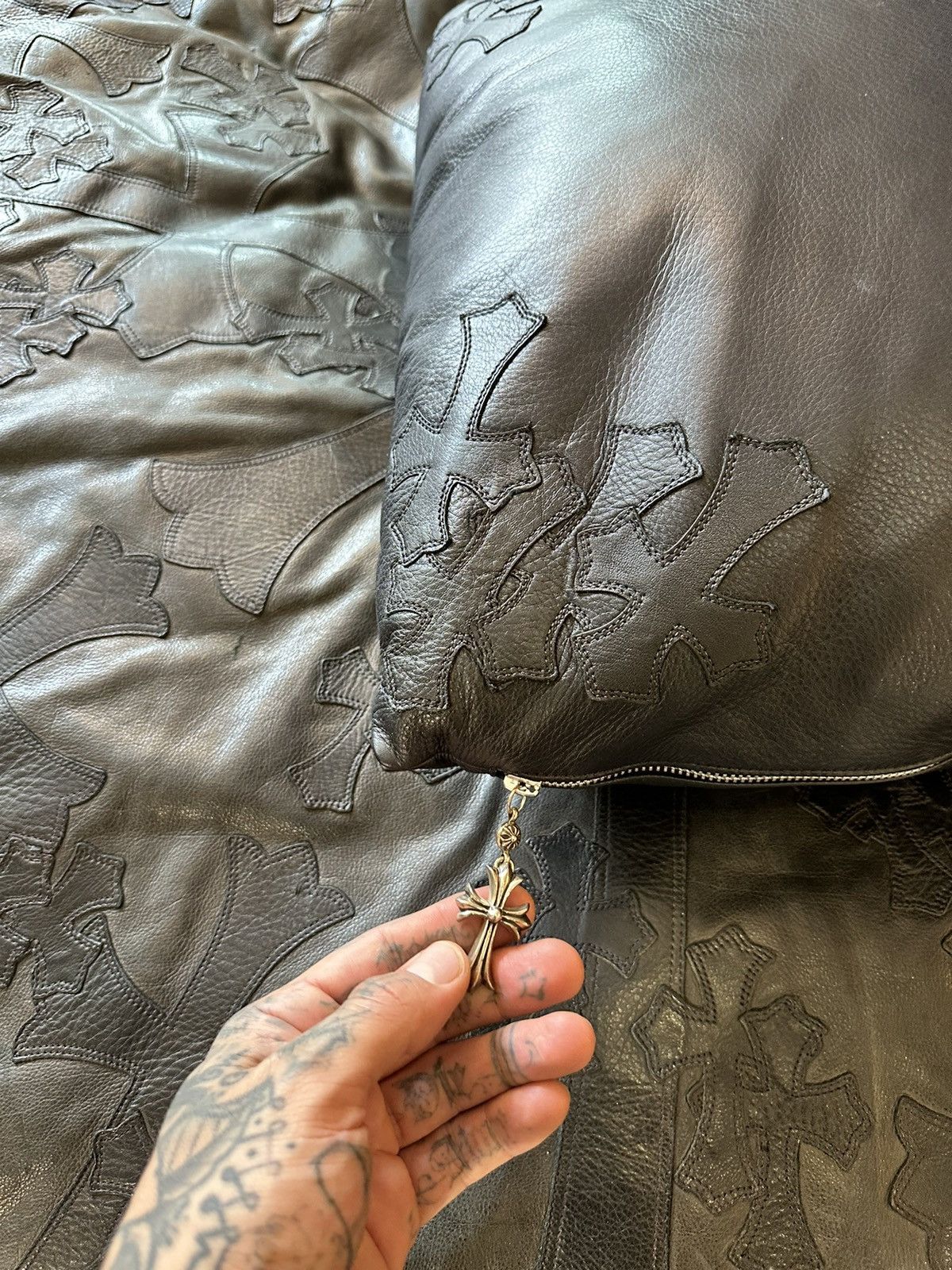 Chrome Hearts Chrome Hearts XL BIG Leather Cross Pillow ! 4Gseller Size ONE SIZE - 8 Thumbnail