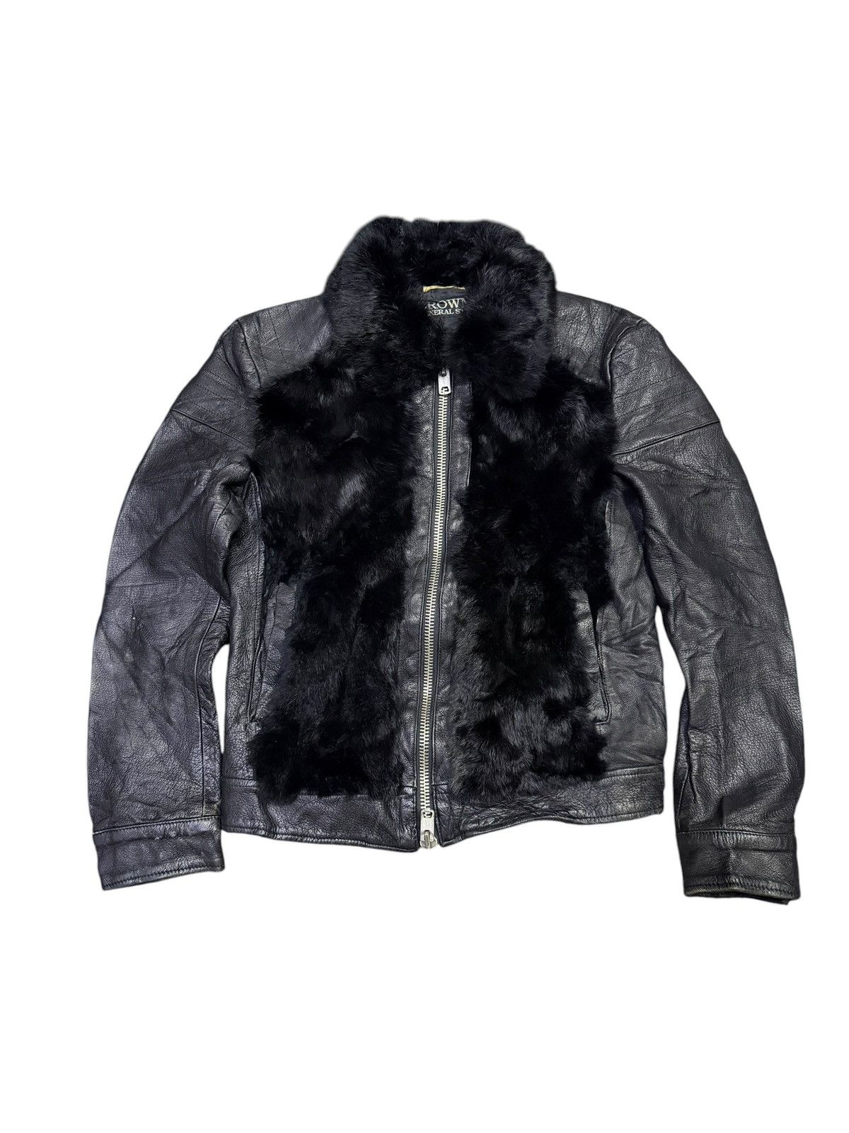 Japanese Brand Vintage Browns General Store Furr Leather Jacket Size M / US 6-8 / IT 42-44 - 1 Thumbnail