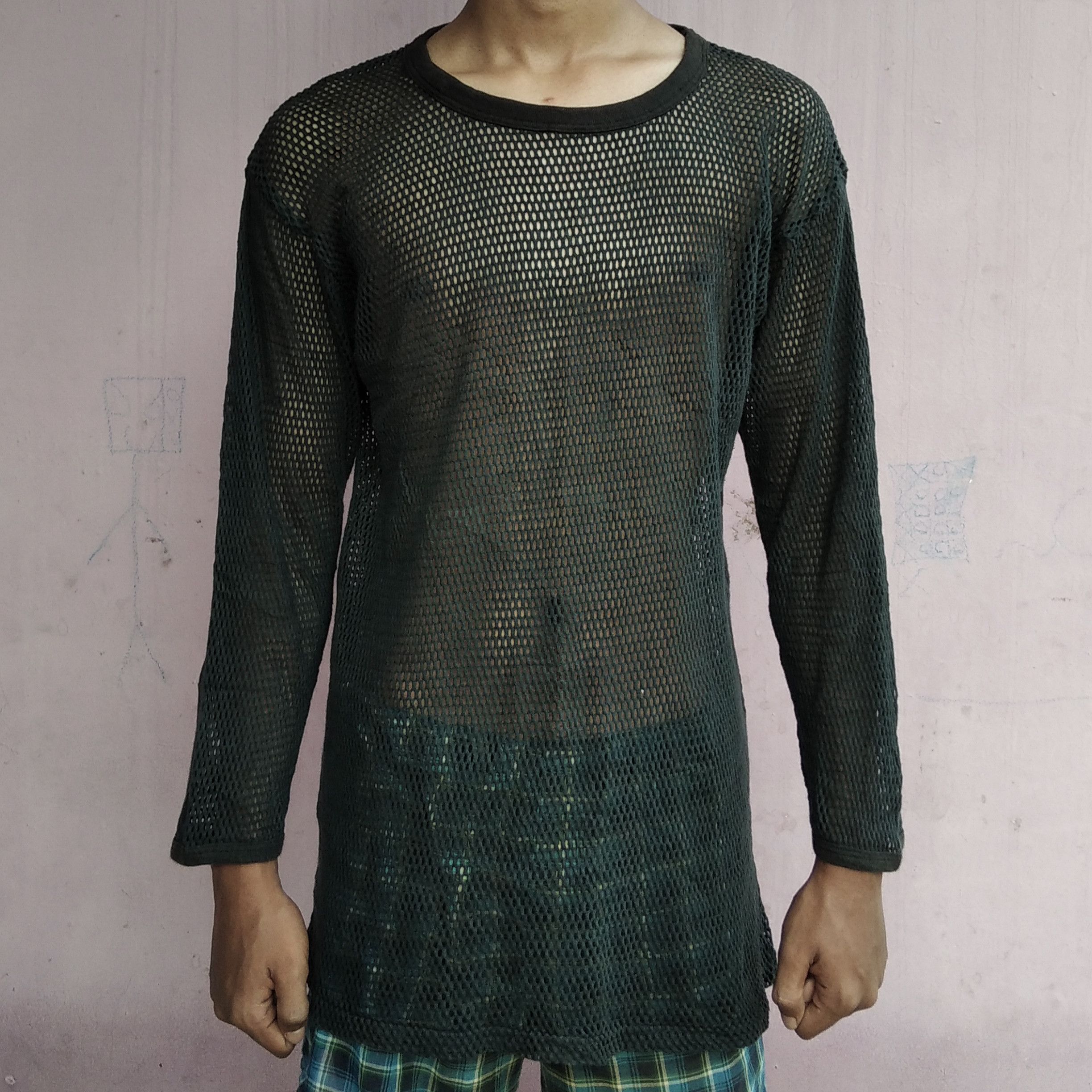 If Six Was Nine × Japanese Brand × Vintage Vintage 90's UNBRANDED Mesh Longsleeve Size US L / EU 52-54 / 3 - 1 Thumbnail