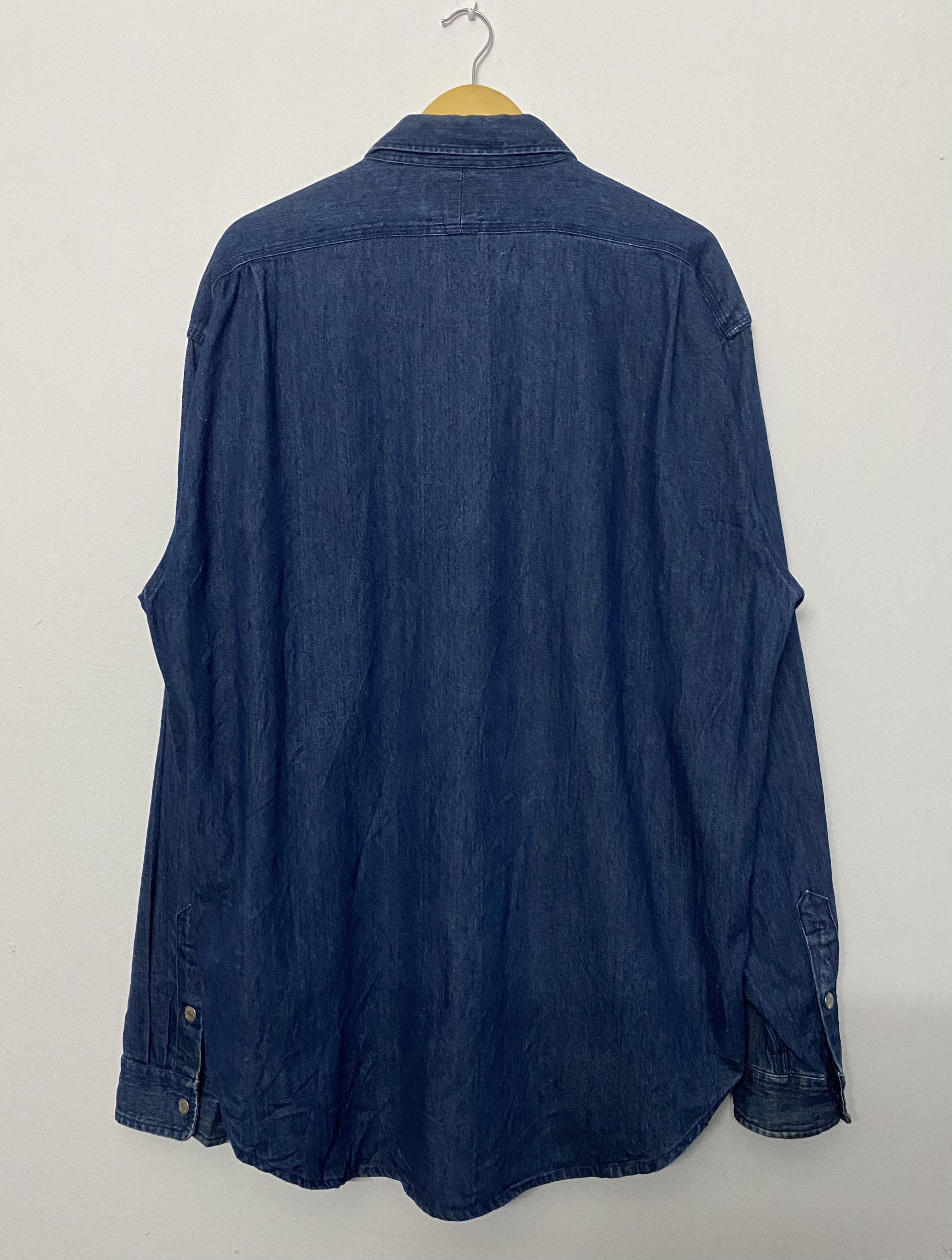 RRL Ralph Lauren RRL Ralph Lauren Double RL Indigo Denim Chambray Size L Size US L / EU 52-54 / 3 - 2 Thumbnail